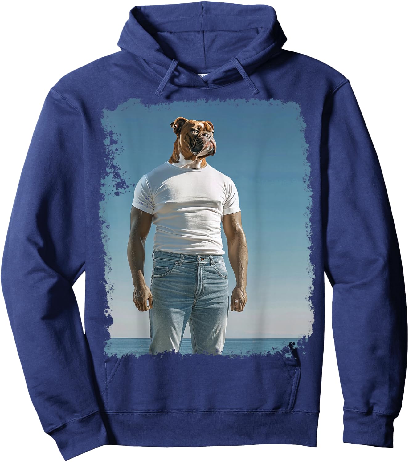 Funny Dog Meme Hoodie - Hoodie | Navy