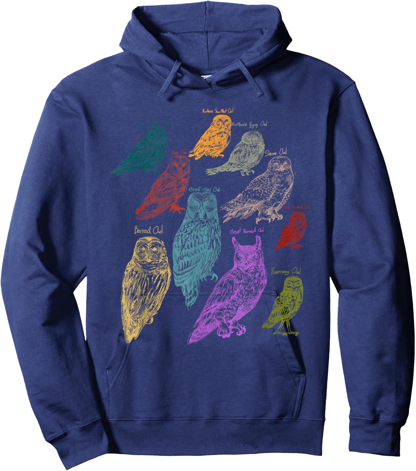 Forest Owl Breed Ornithologist Gift Owl Hoodie - Hoodie | Navy