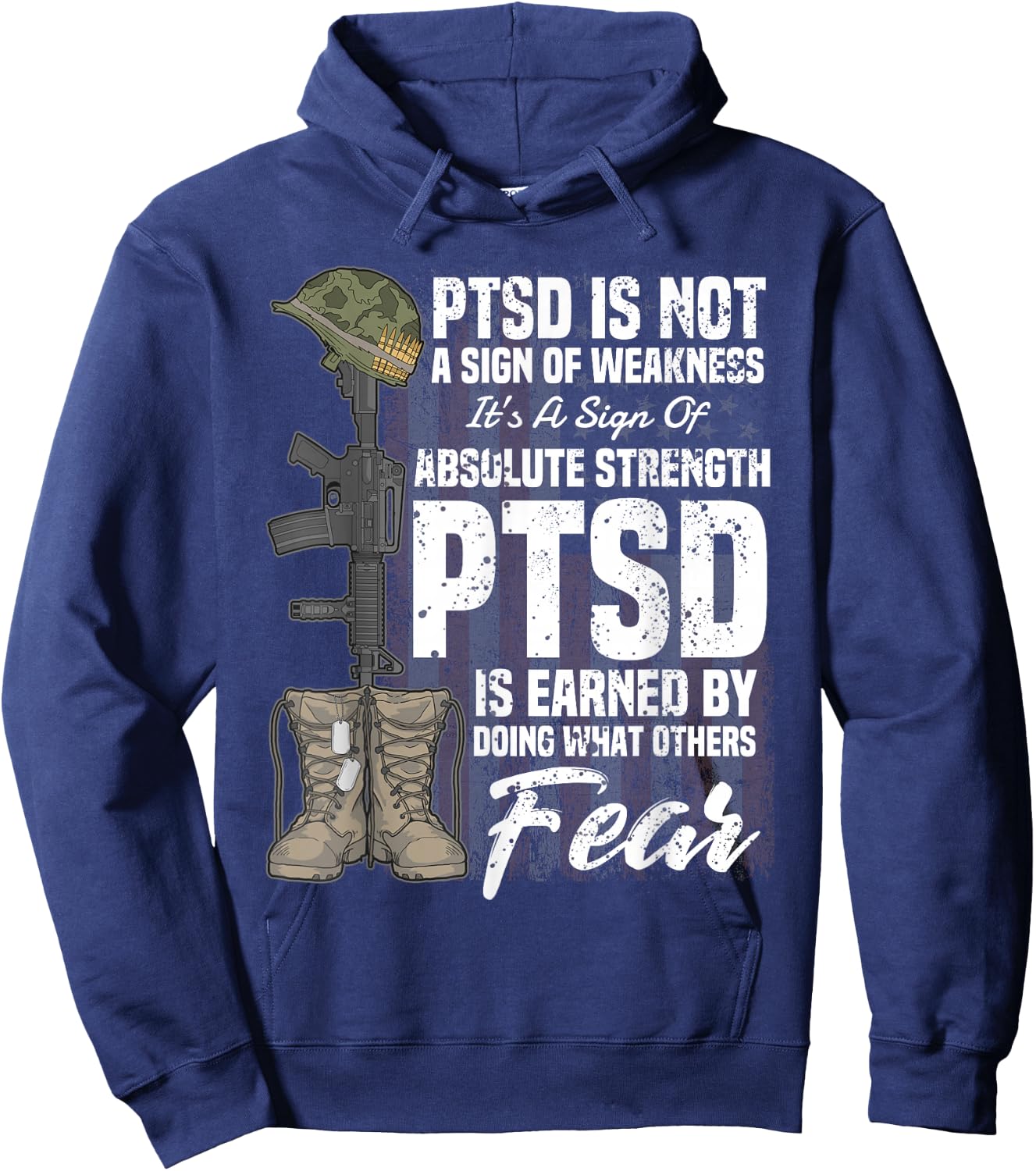 PTSD Awareness Gifts Psychical Wounds Search Hoodie - Hoodie | Navy