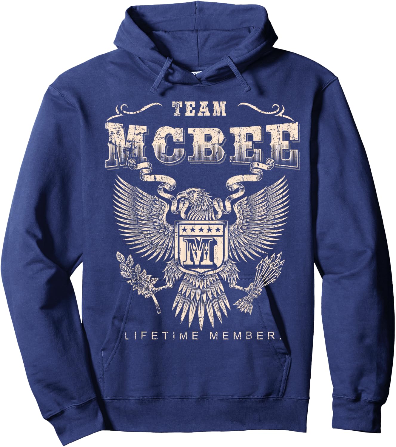 Team MCBEE Lifetime Member Last Name Hoodie - Hoodie | Navy