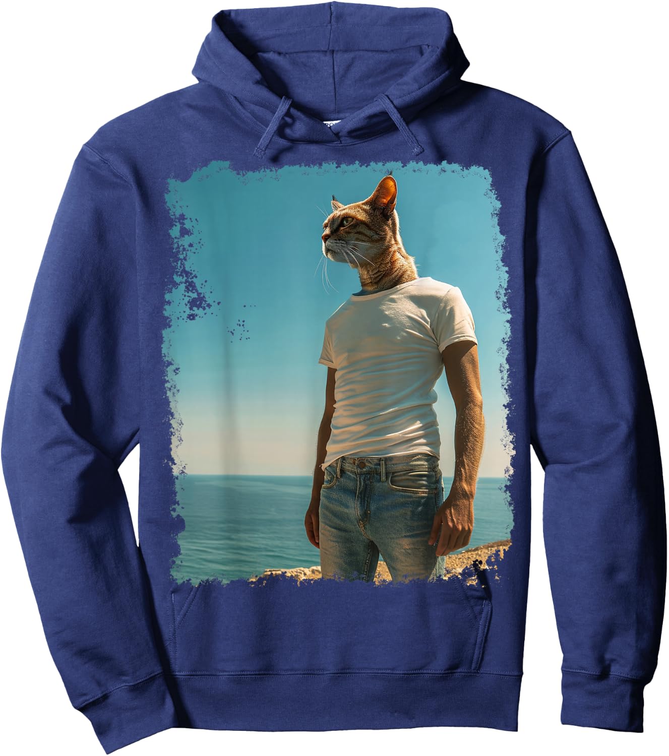 Funny Cat Meme Hoodie - Hoodie | Navy