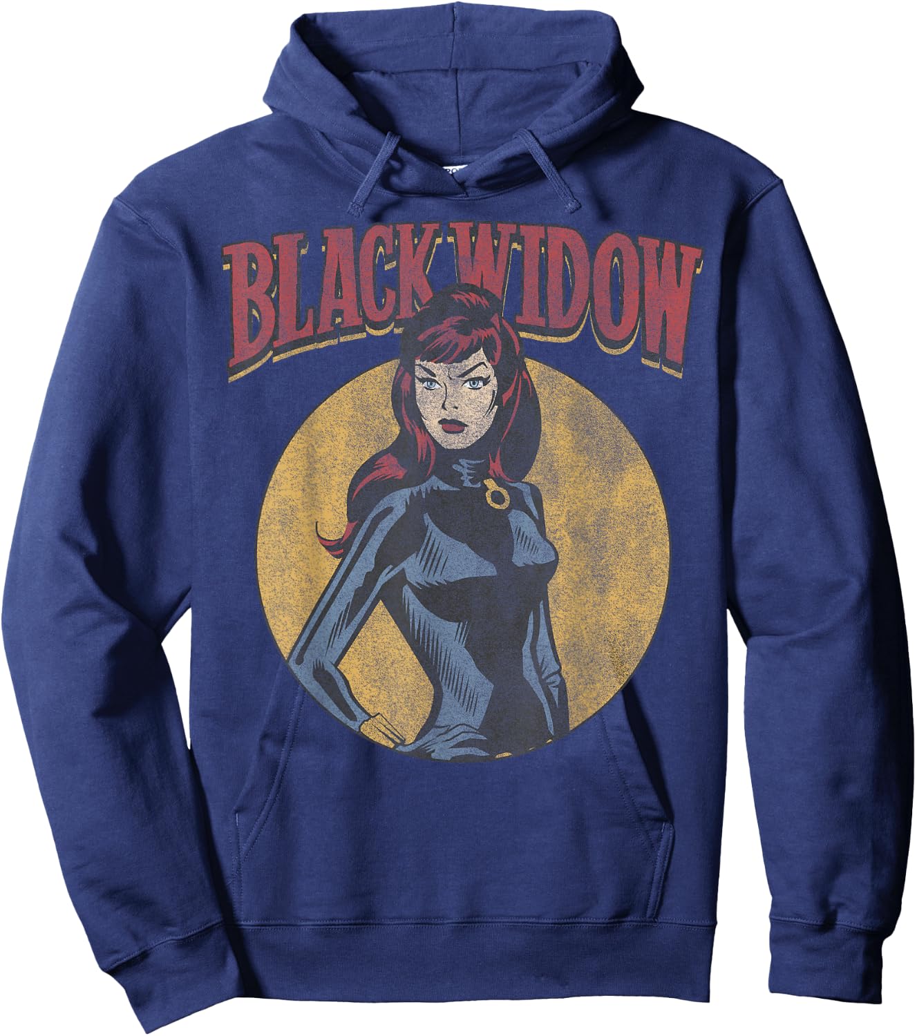 Marvel Black Widow Retro Circle Portrait Small Hoodie - Hoodie | Navy