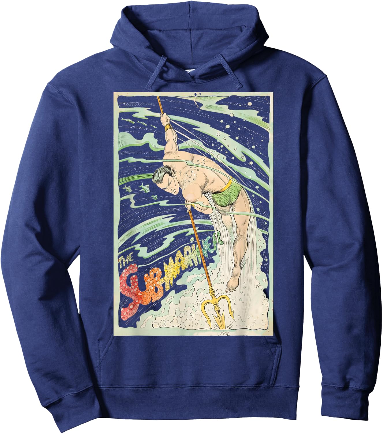 Marvel Namor The Sub-Mariner Cyclone Portrait Hoodie - Hoodie | Navy