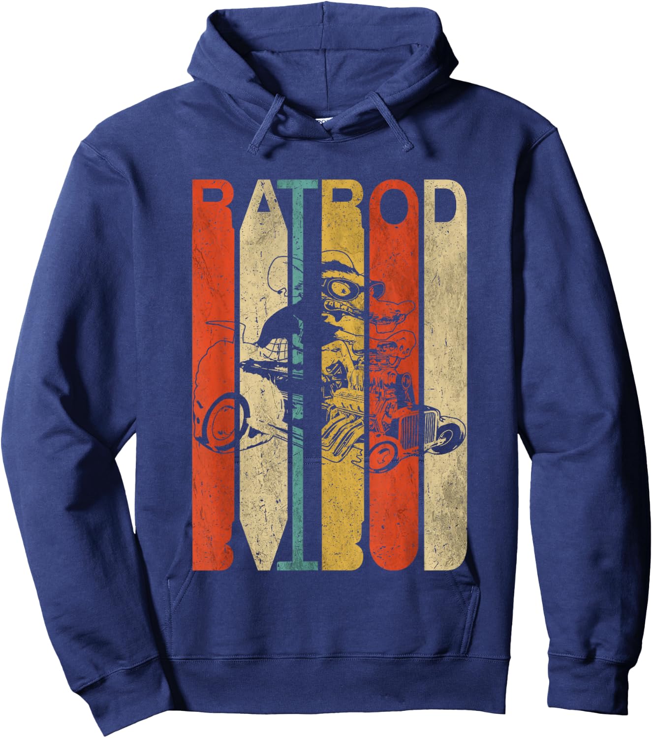 Rat Rod Drag Racing Old Cars Vintage Rat Rod Hoodie - Hoodie | Navy