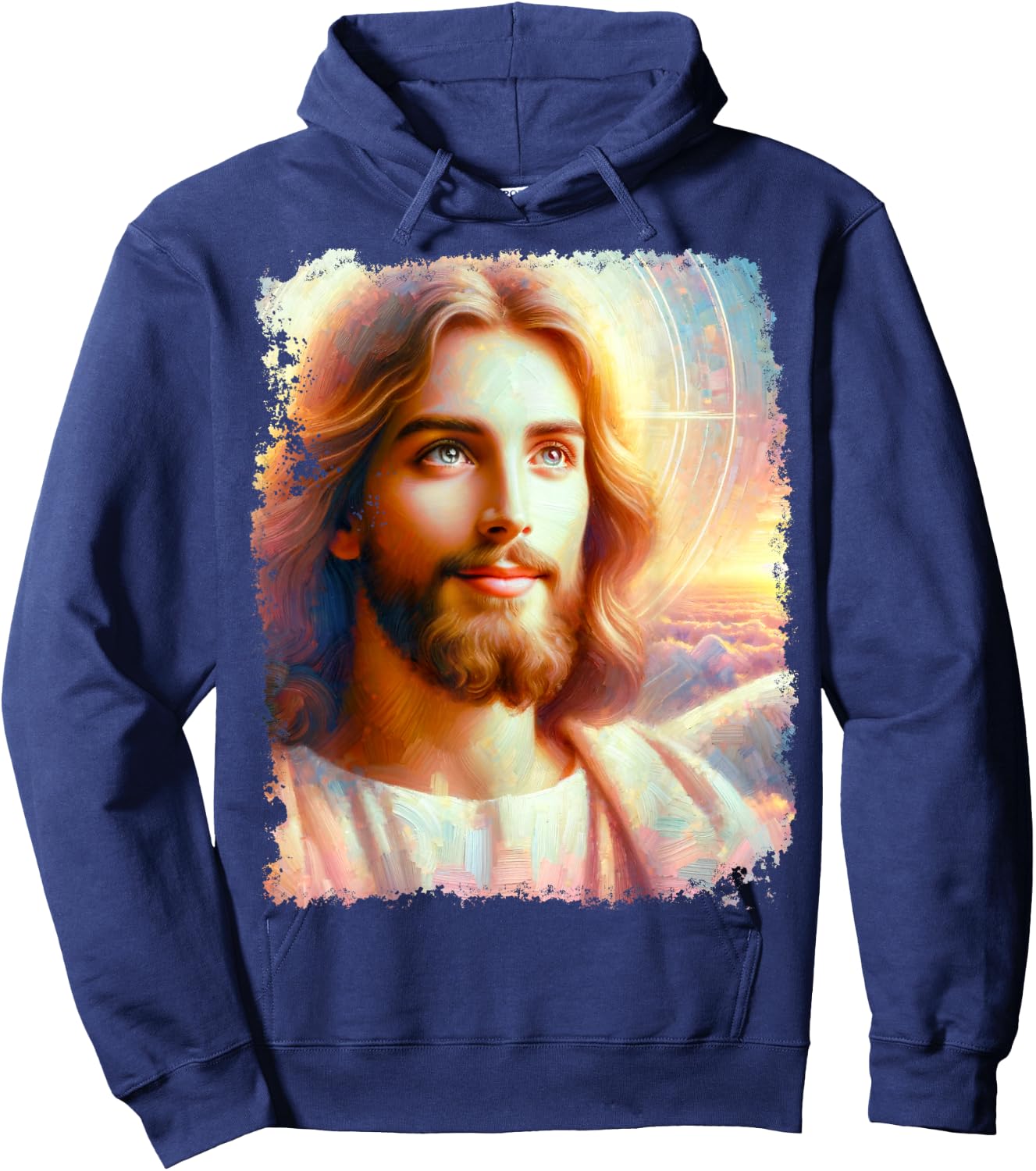 Jesus Christ Face Hoodie - Hoodie | Navy