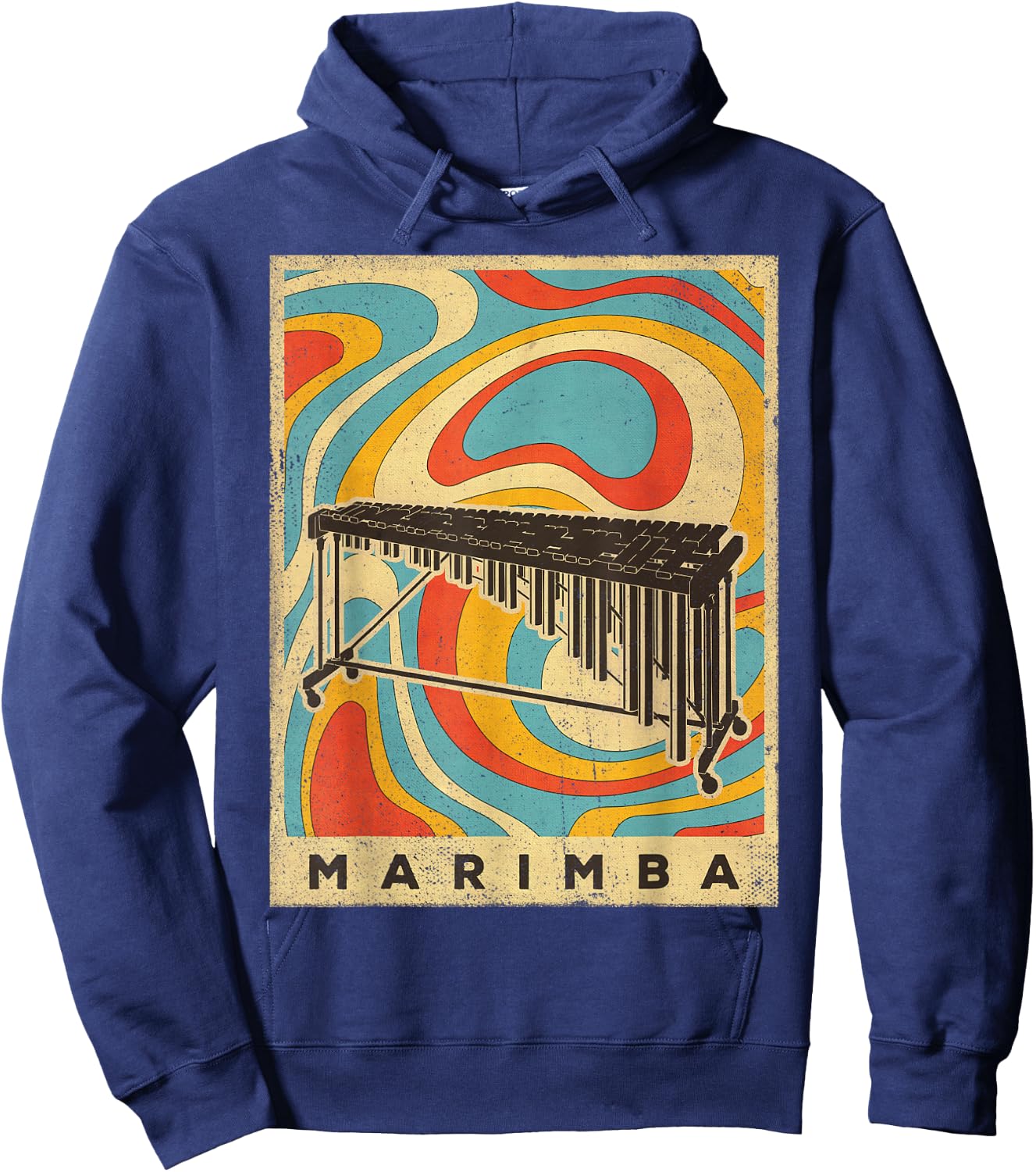 Vintage Marimba Player Music Retro Gift Hoodie - Hoodie | Navy