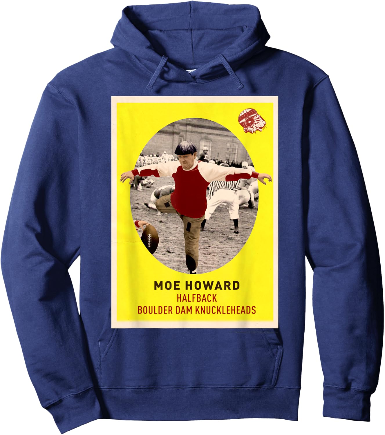 Moe - Knuckleheads Football Card Hoodie - Hoodie | Navy