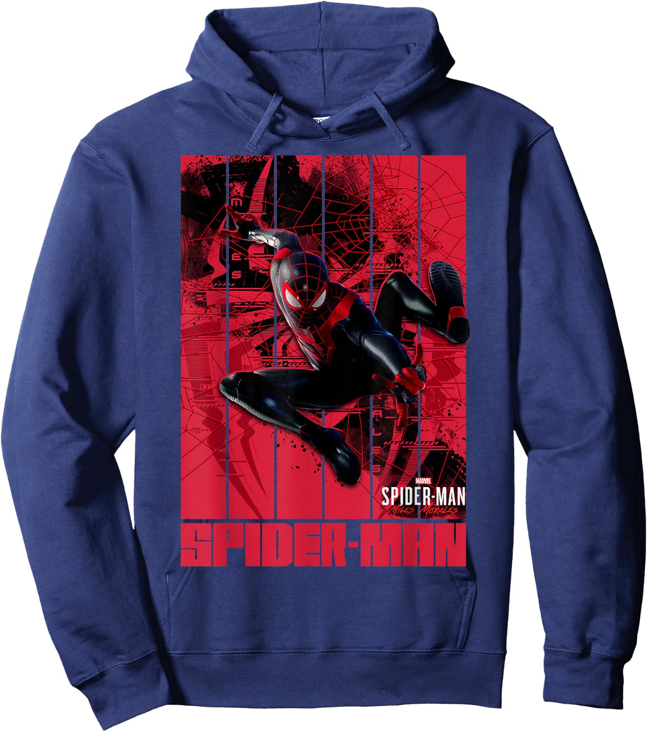 Marvel Spider-Man: Miles Morales Panels Hoodie - Hoodie | Navy