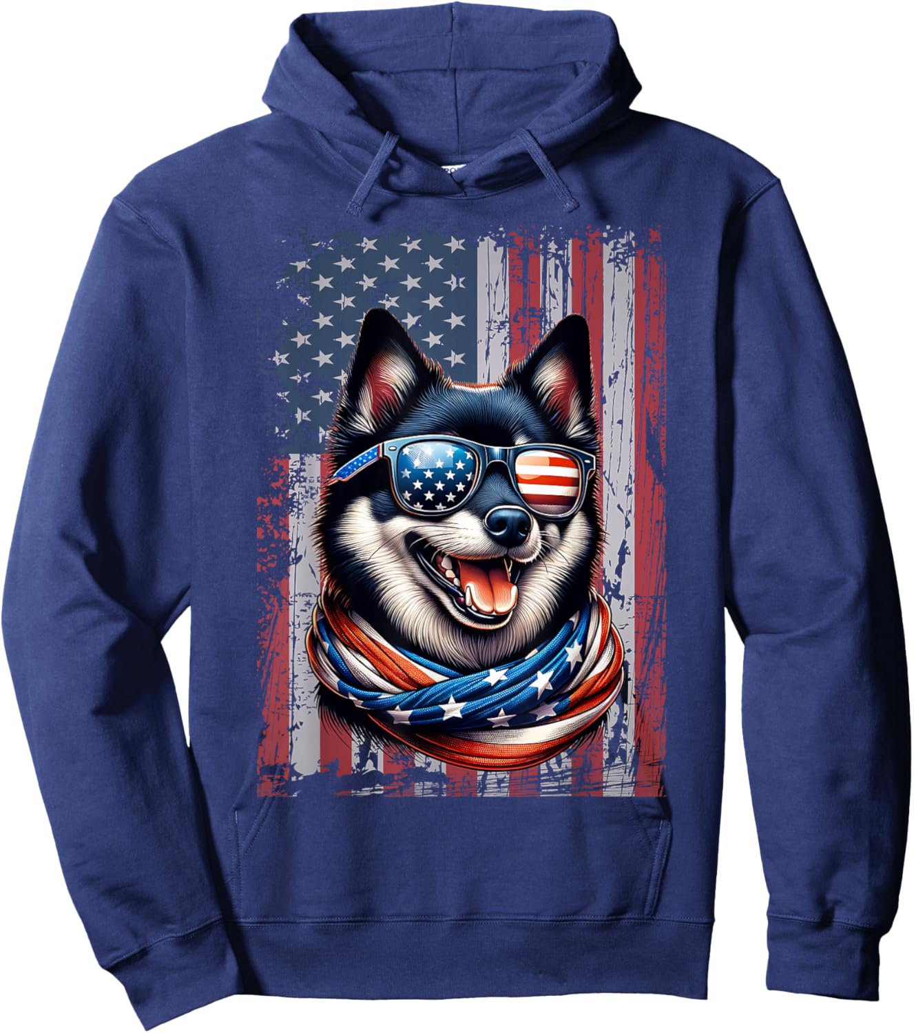 Schipperke Dog Lover Flag 4th Of July Patriotic Hoodie - Hoodie | Navy