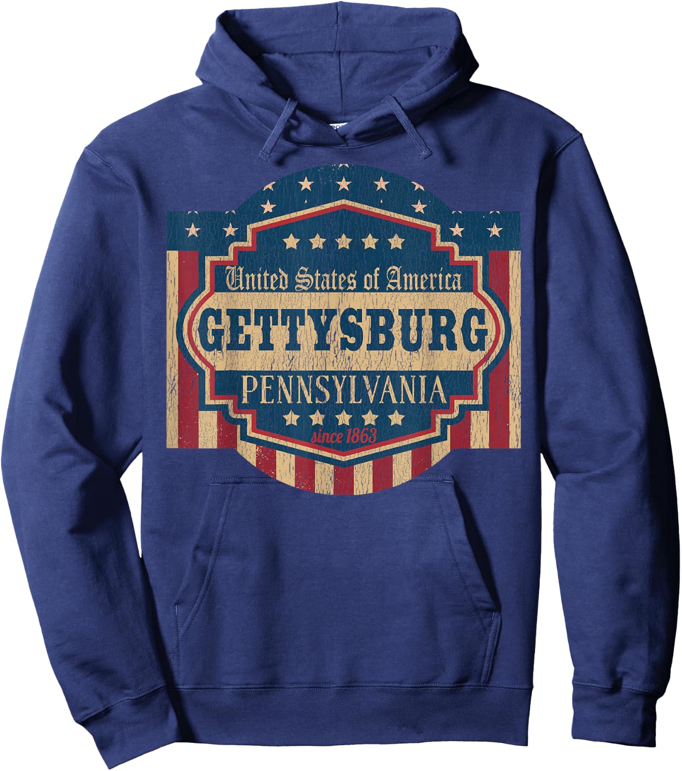 Gettysburg Pennsylvania USA History Hoodie - Hoodie | Navy