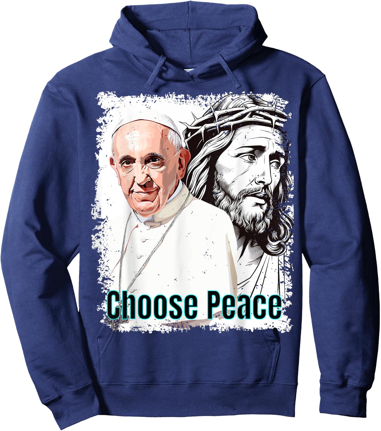 Pope Francis Jesus Hoodie - Hoodie | Navy