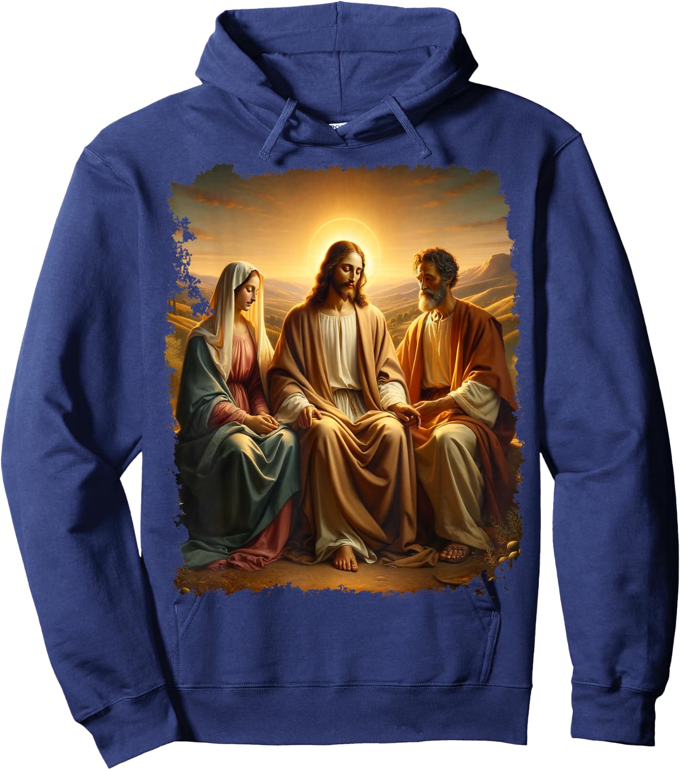 Jesus Christ Mary Joseph Christian Hoodie - Hoodie | Navy
