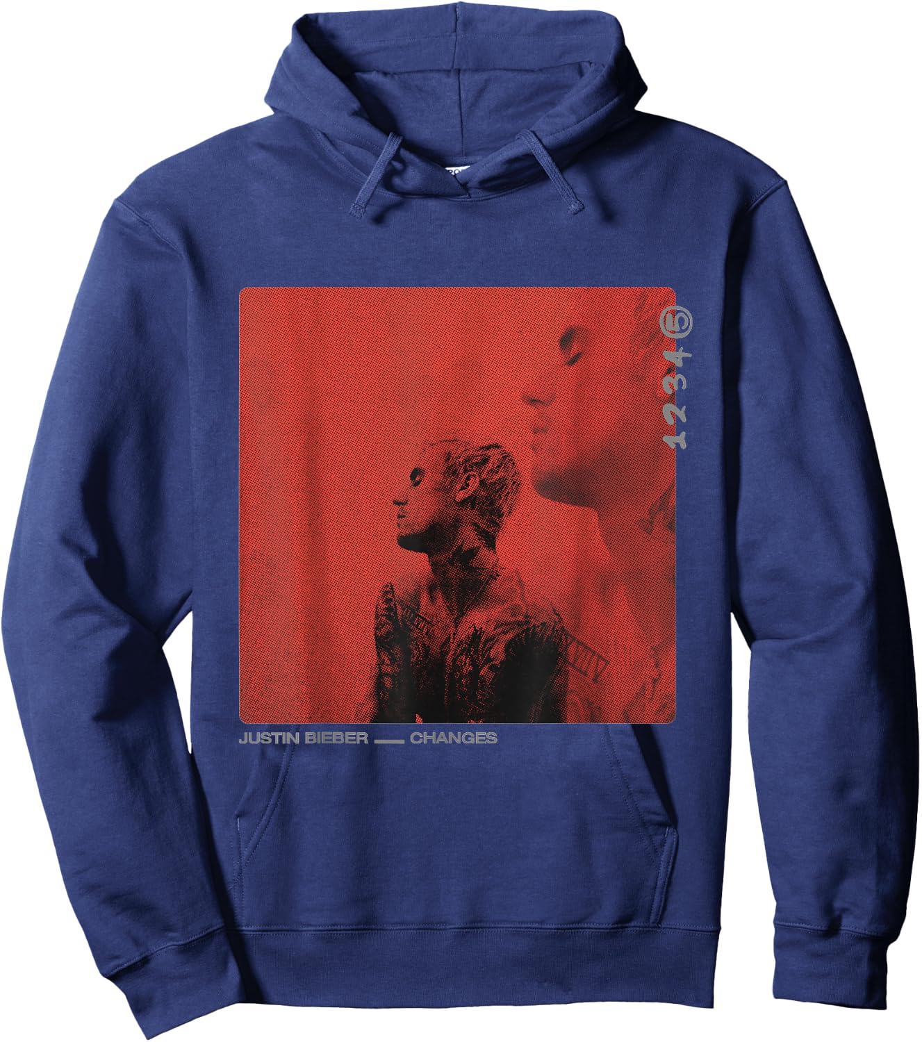 Justin Bieber Red Cover Hoodie - Hoodie | Navy