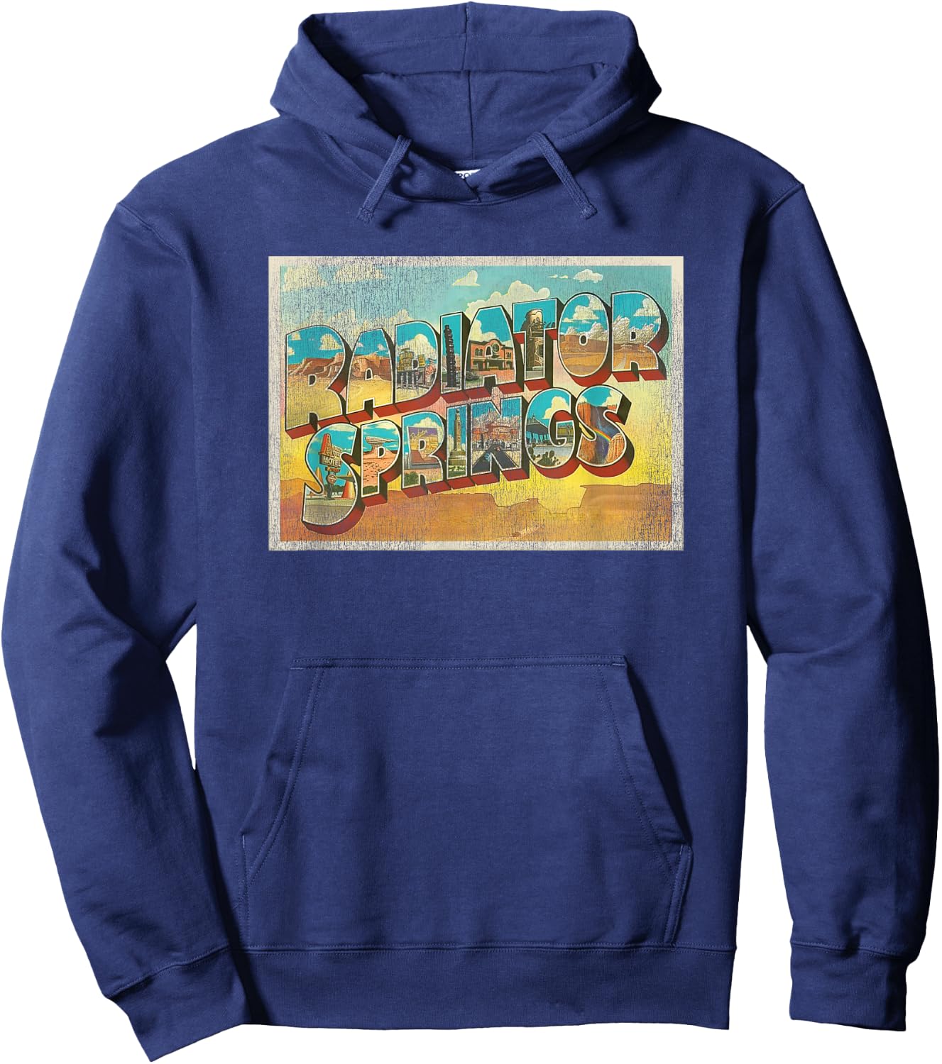Disney Pixar Cars Radiator Springs Postcard Hoodie - Hoodie | Navy