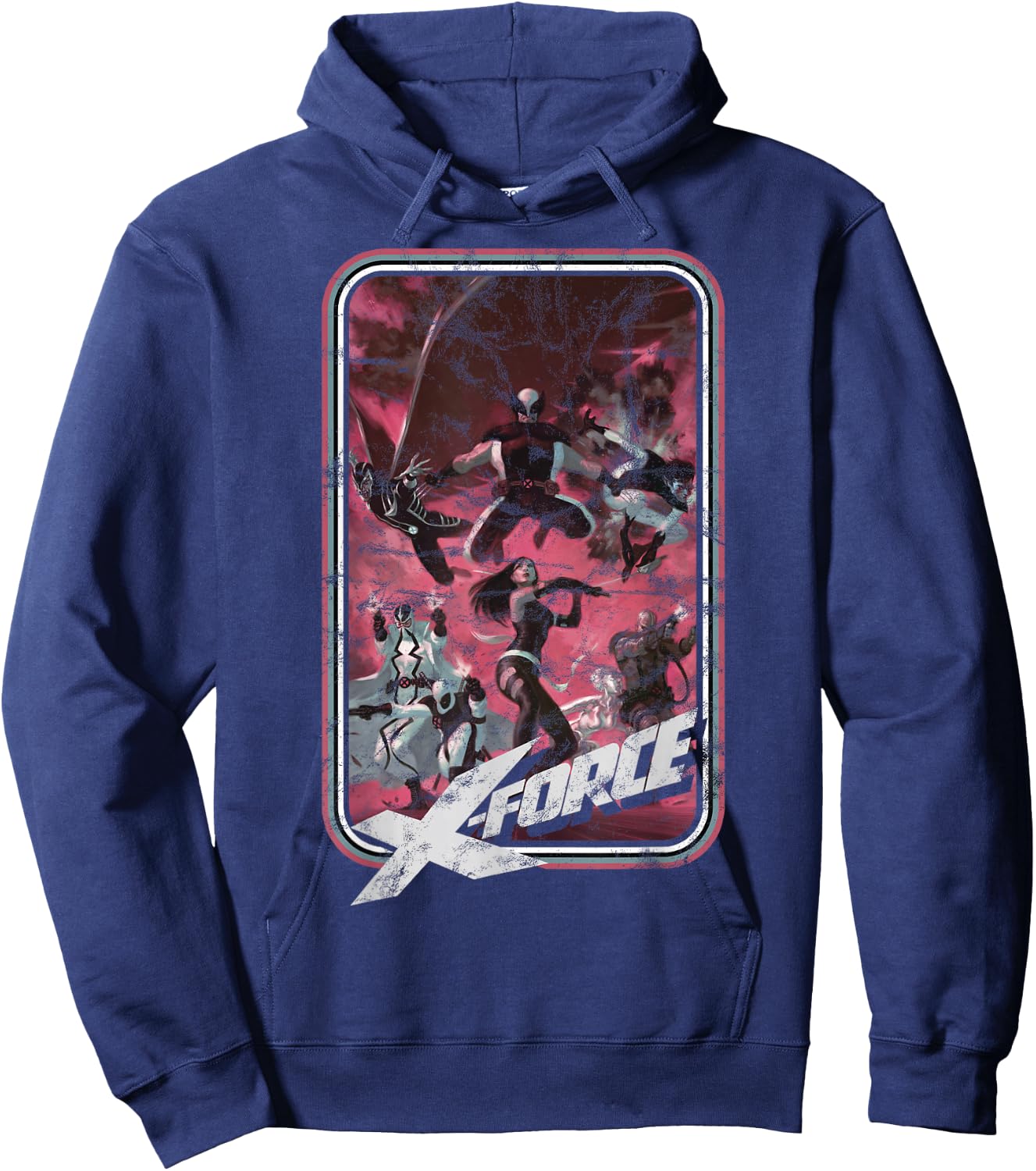 Marvel X-Force Group Shot Action Pose Poster Hoodie - Hoodie | Navy