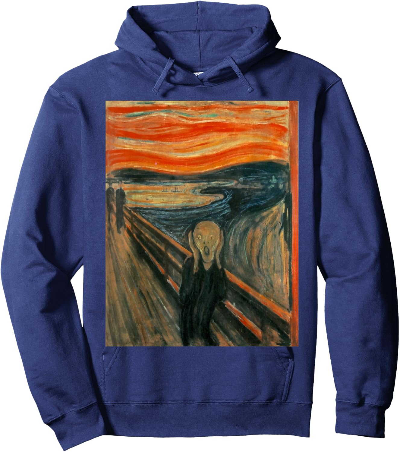 The Scream of Edvard Expressionism Munch Art Hoodie - Hoodie | Navy