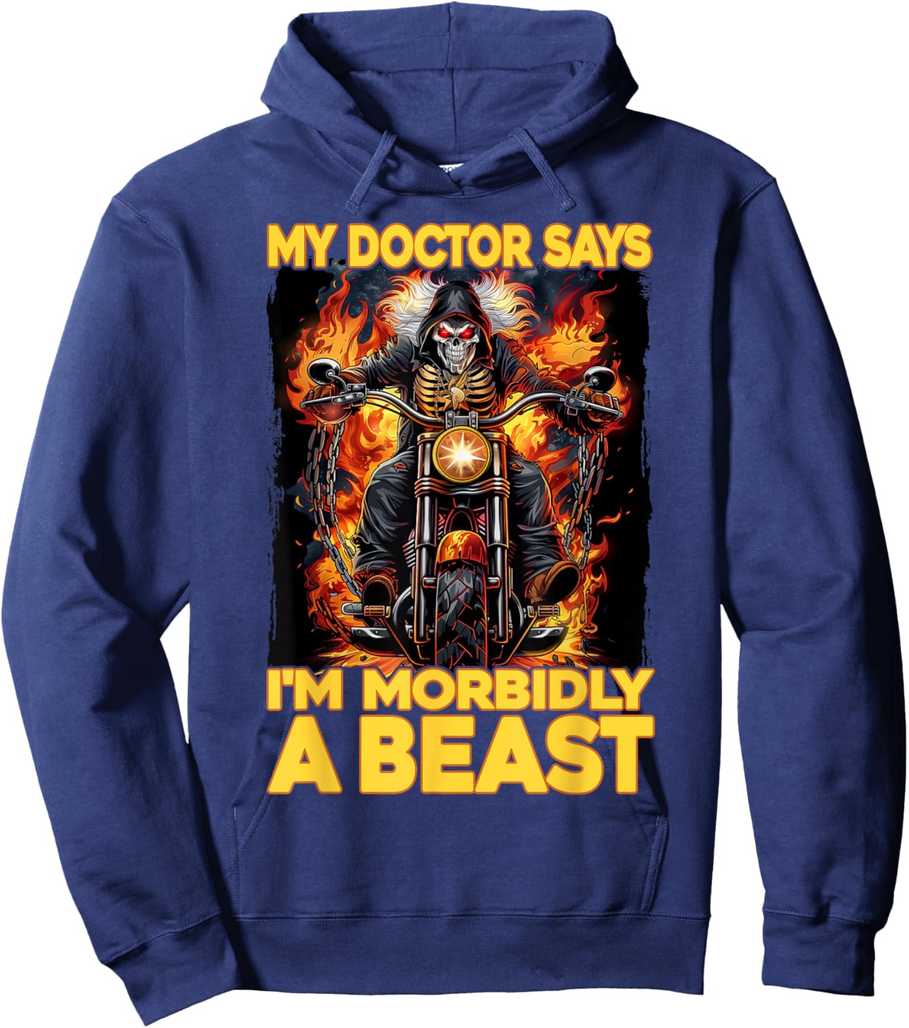 My Doctor Says I'm Morbidly A Beast Hoodie - Hoodie | Navy