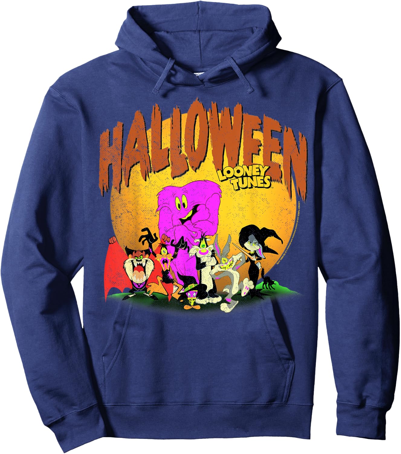 Looney Tunes Halloween Night Group Shot Hoodie - Hoodie | Navy