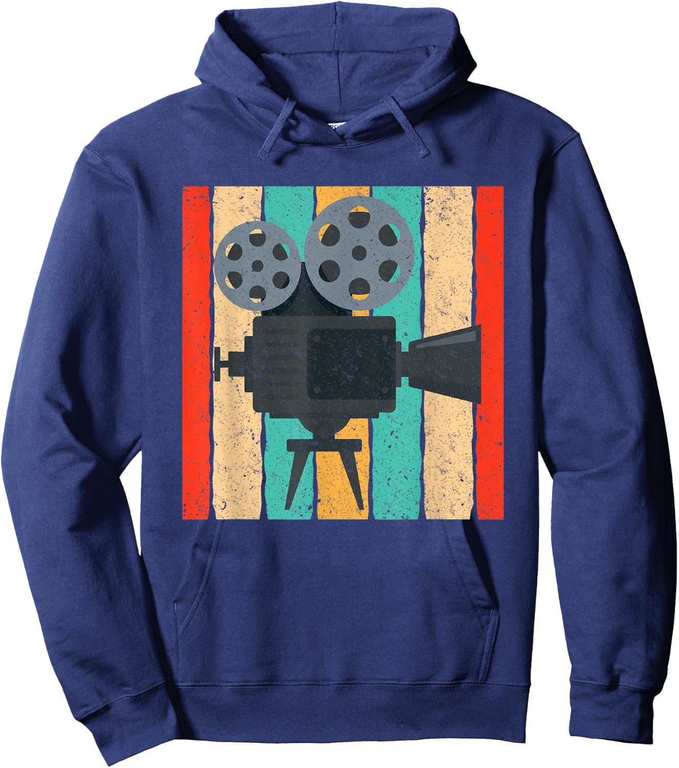 Vintage Cinema Camera Retro Movie Projector Hoodie - Hoodie | Navy