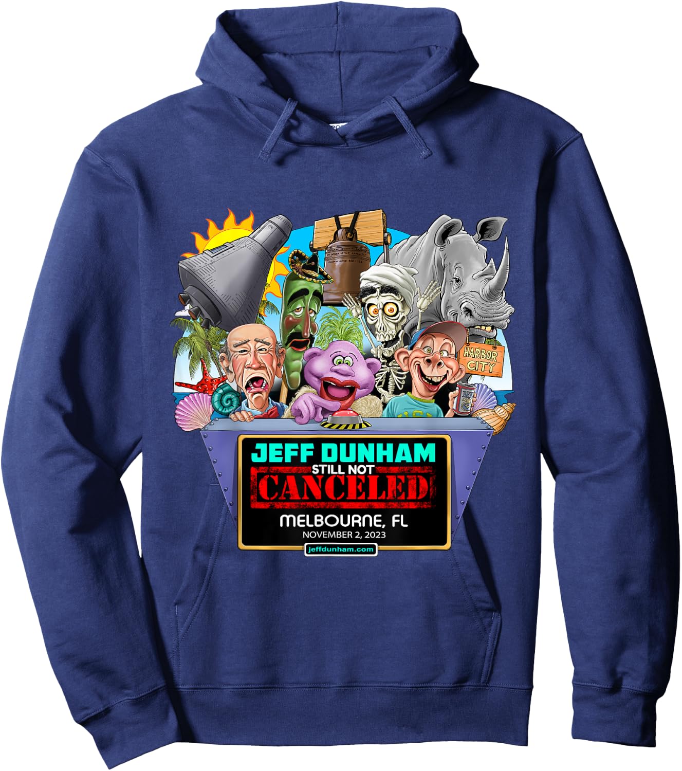 Jeff Dunham Melbourne, FL (2023) Hoodie - Hoodie | Navy
