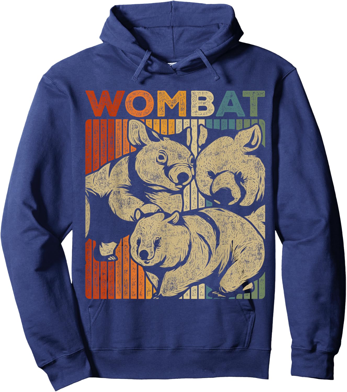 Retro Wombat Hoodie - Hoodie | Navy
