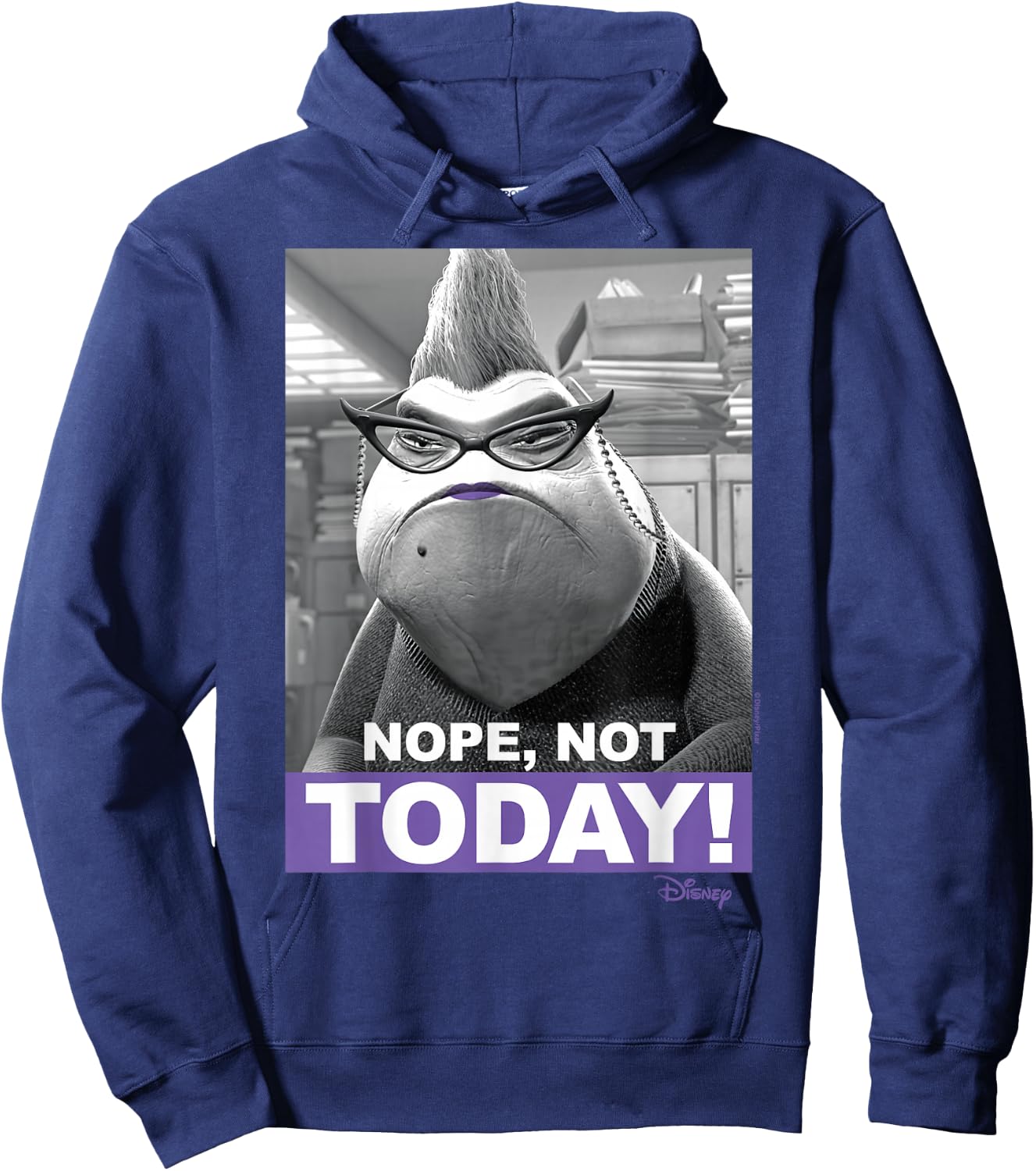 Monsters Inc - Roz Nope Today Hoodie - Hoodie | Navy