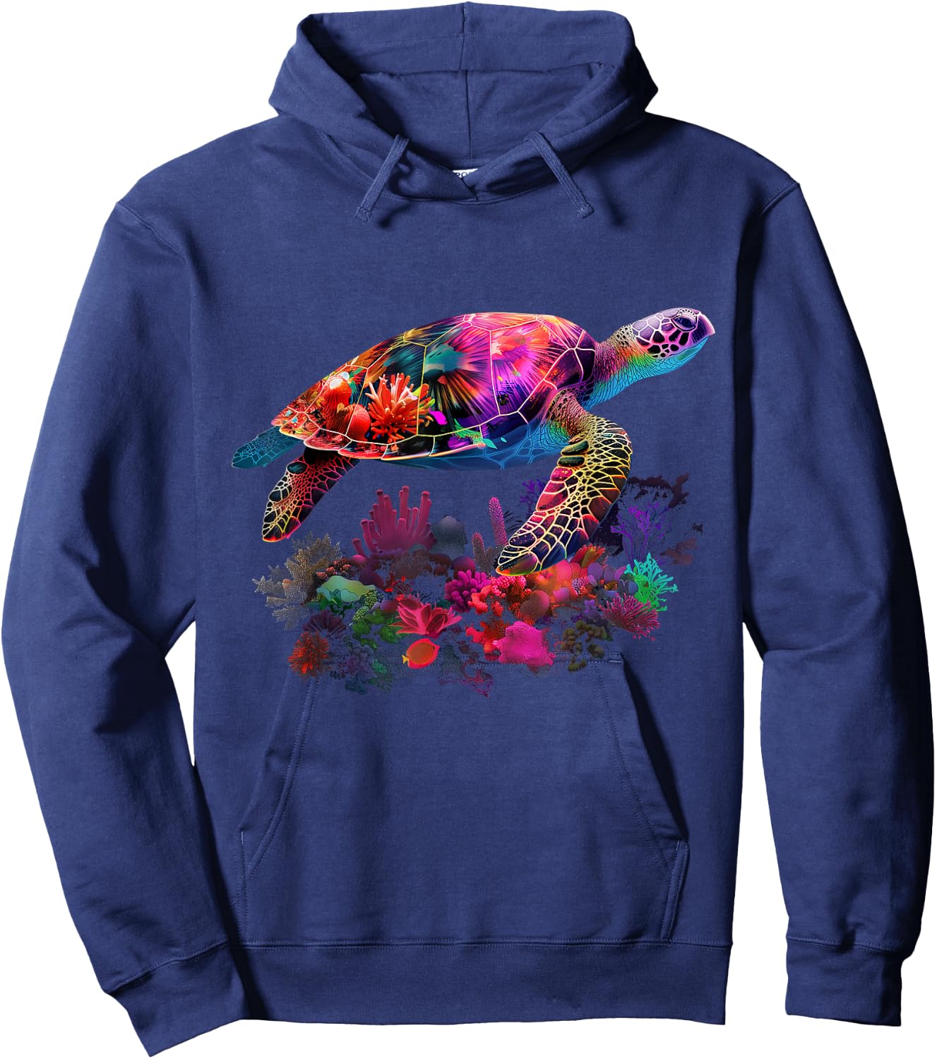 Sea Turtle Hawaiian Surfer Diving Diver Hoodie - Hoodie | Navy
