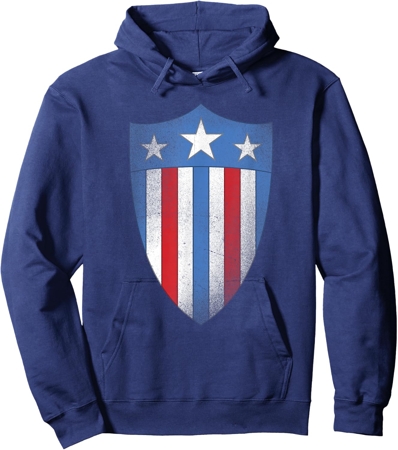 Marvel Captain America OG Distressed Shield Hoodie - Hoodie | Navy