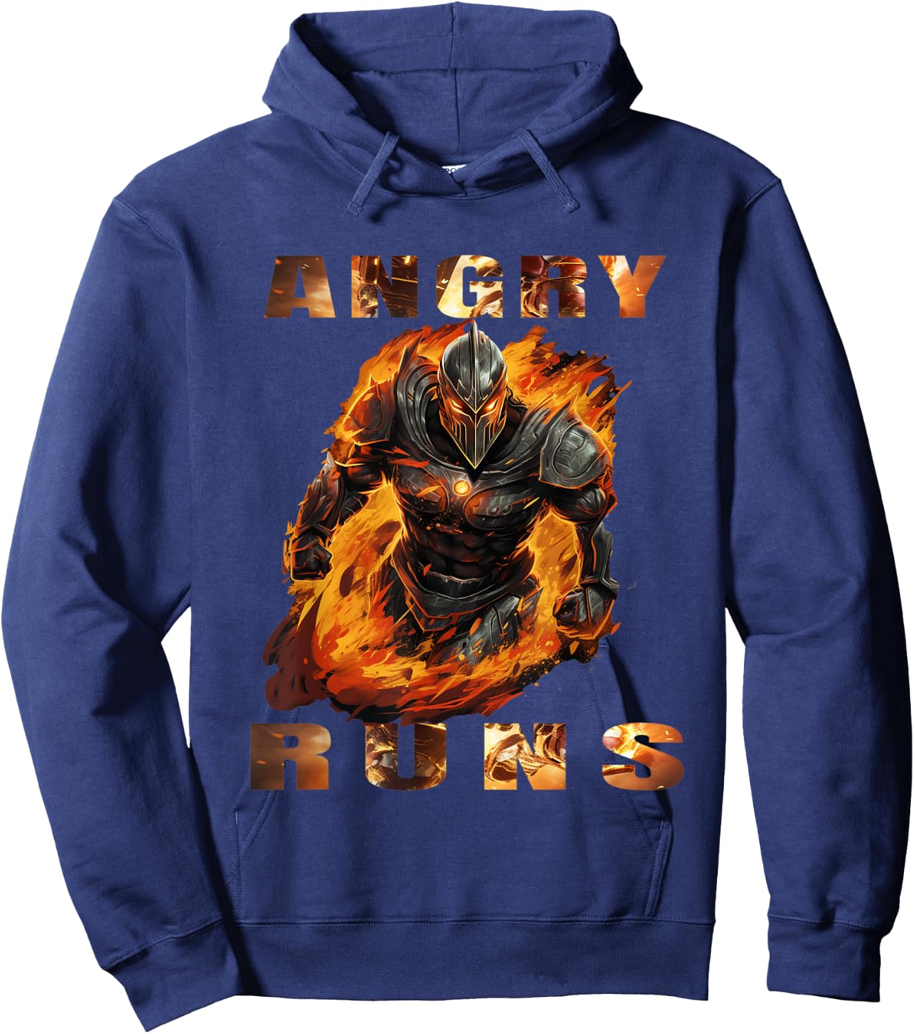 Angry Runs Good Morning Football Graphic Hoodie - Hoodie | Navy
