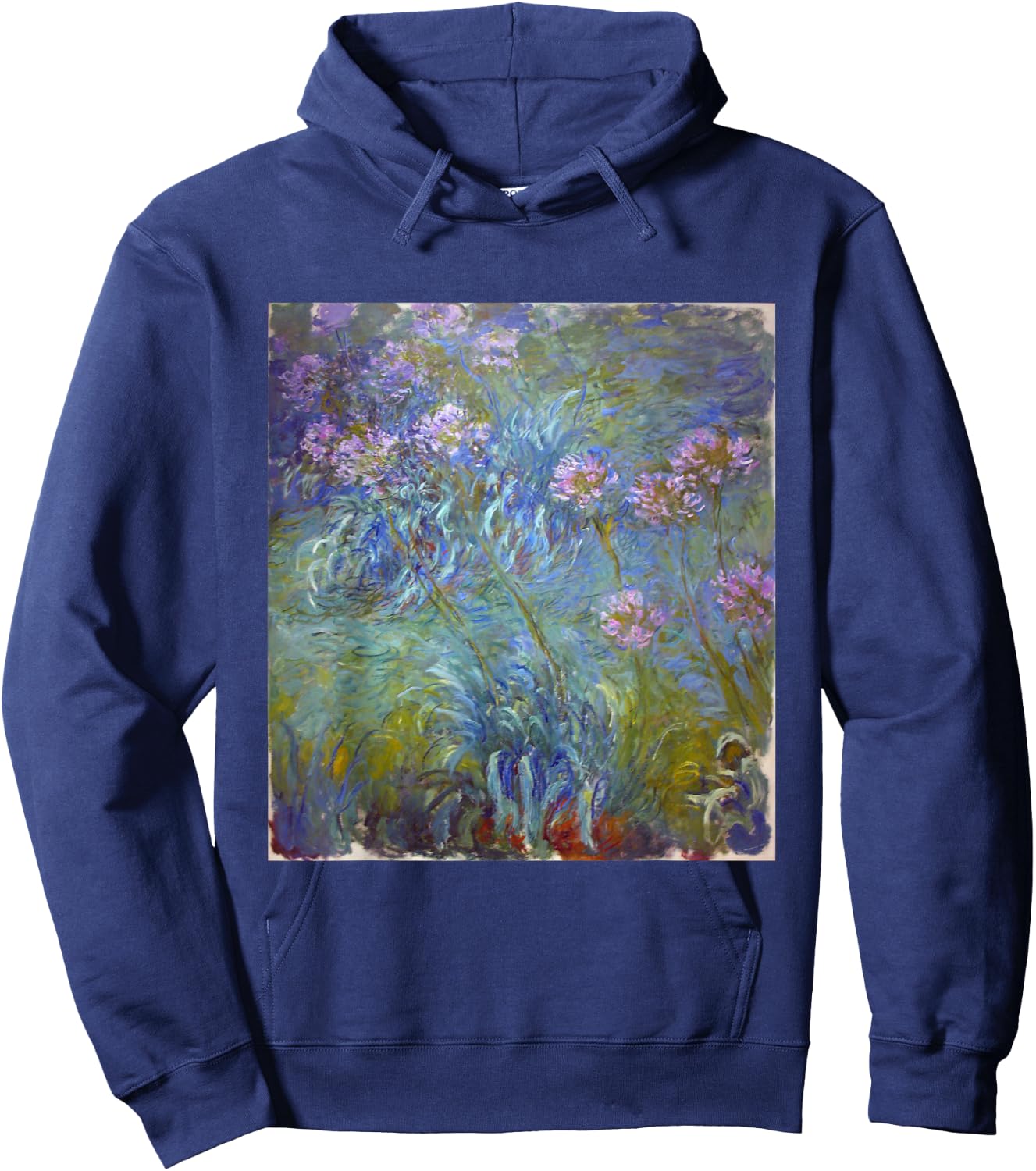 Monet's Agapanthus Hoodie - Hoodie | Navy