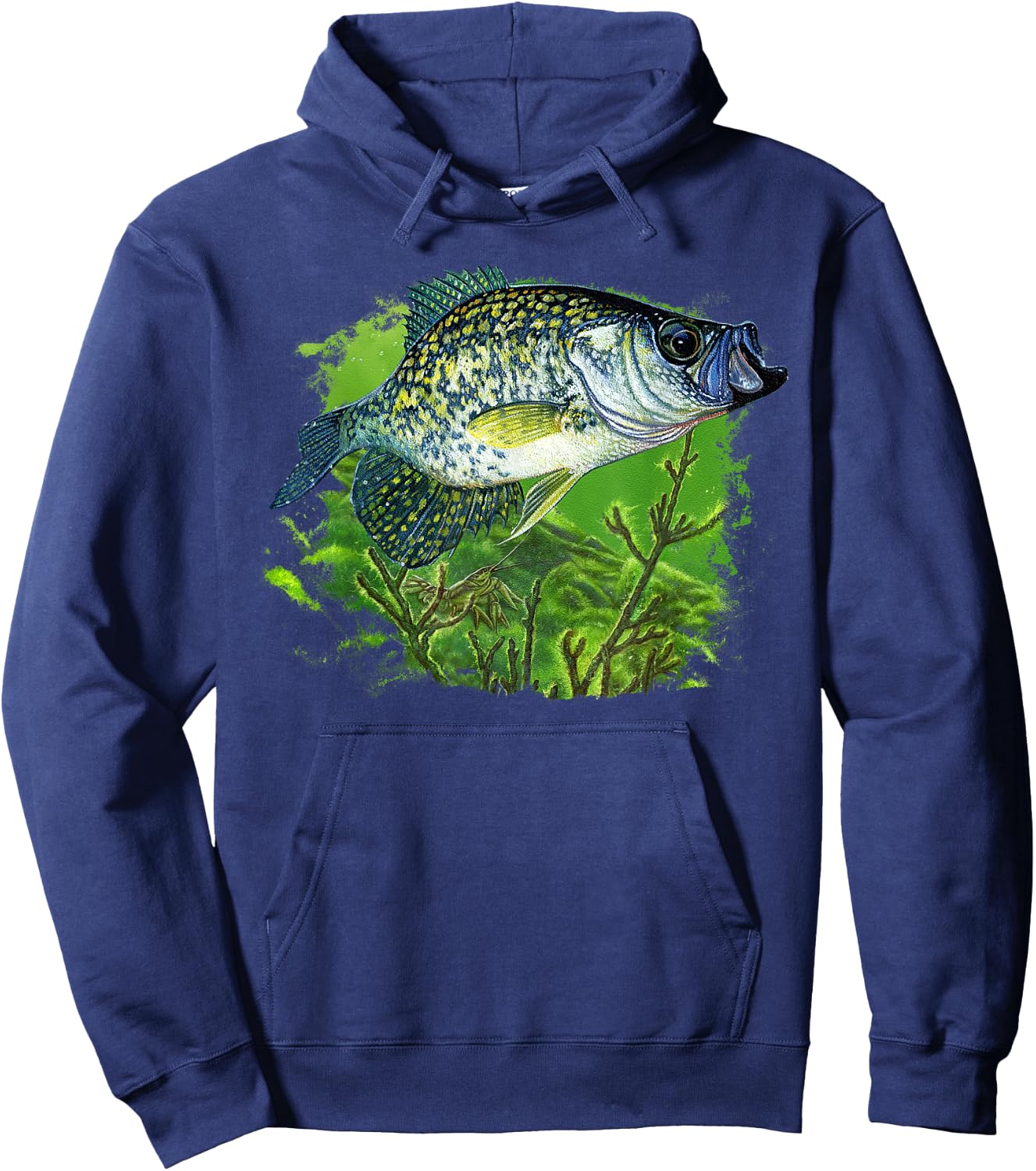 Crappie Swim with Branches Cool Crappie CR Hoodie - Hoodie | Navy