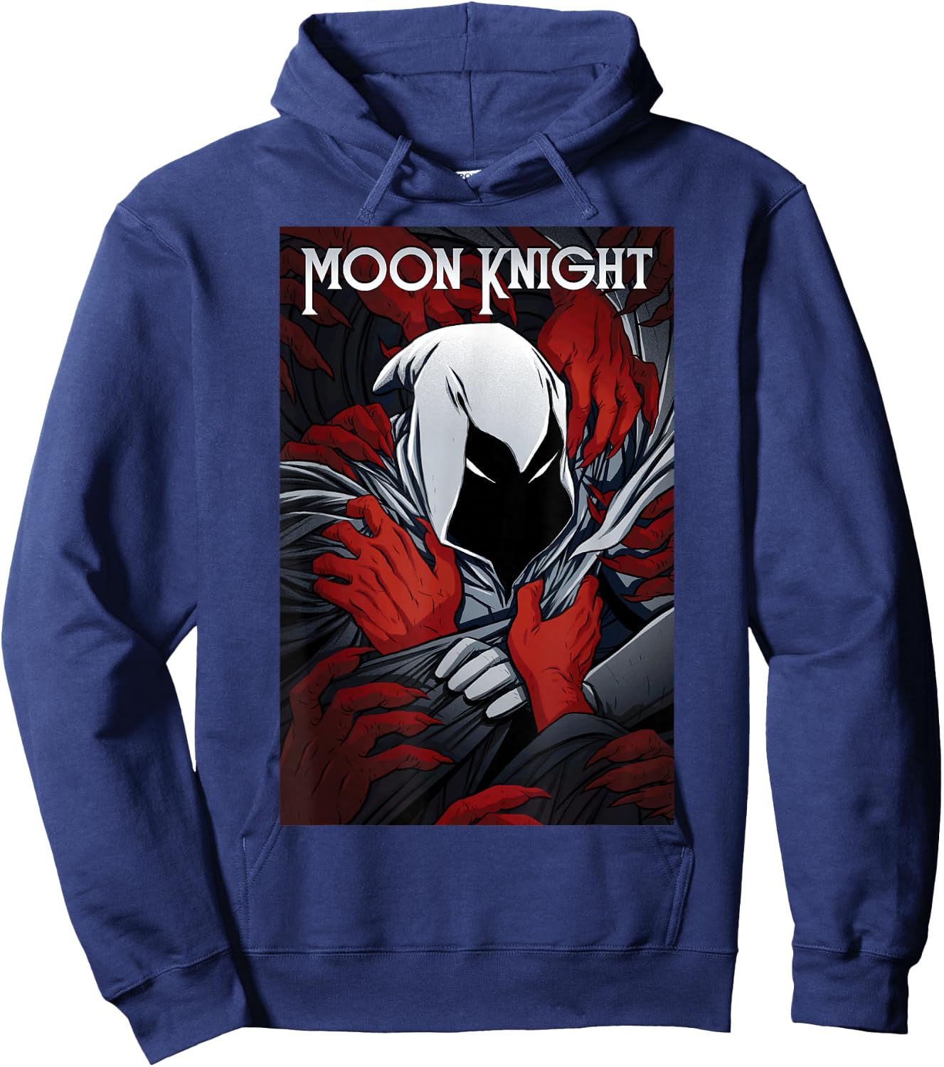 Marvel Moon Knight Choked Comic Cover Hoodie - Hoodie | Navy