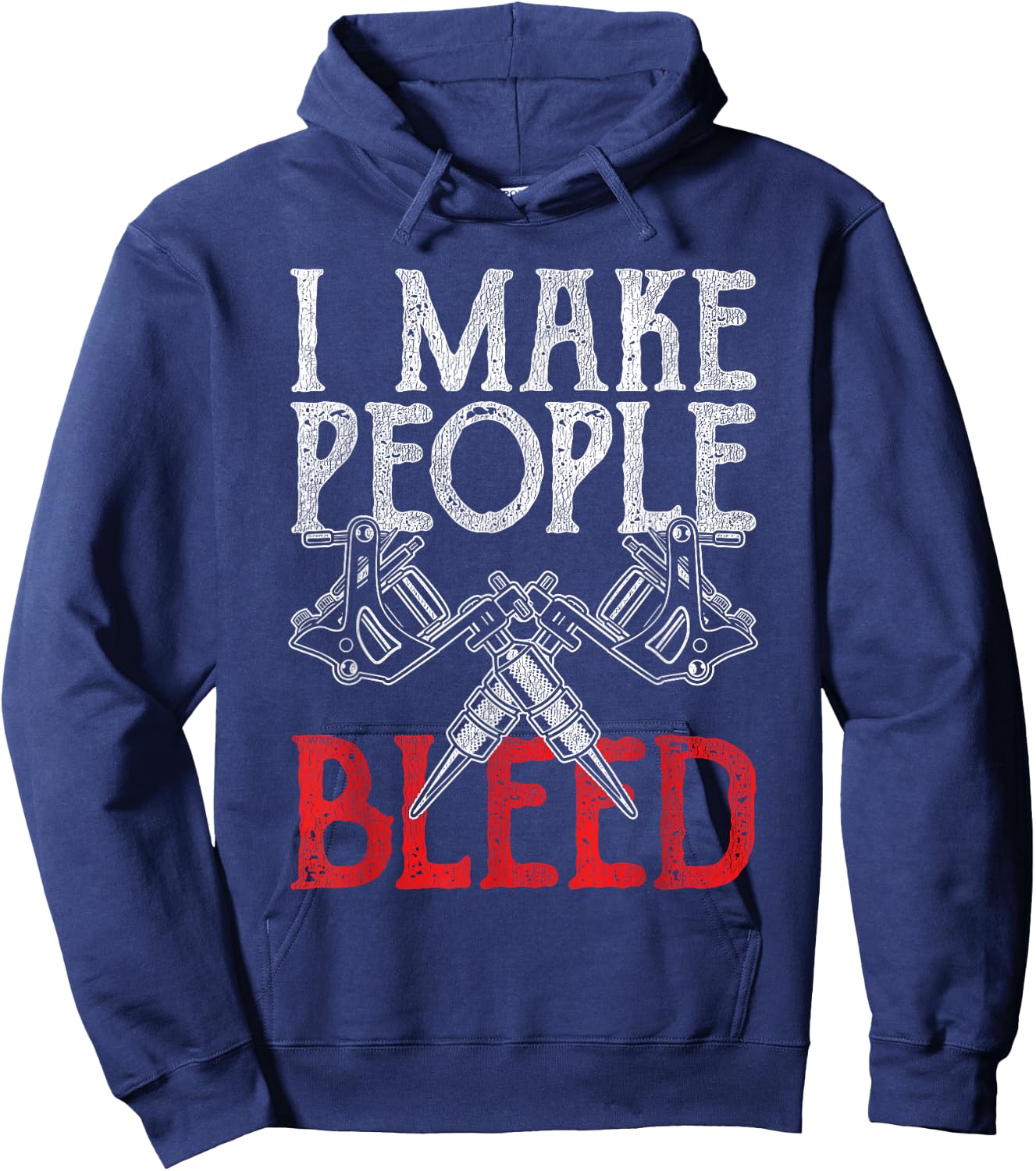 I Make People Bleed Tattoo Hoodie - Hoodie | Navy