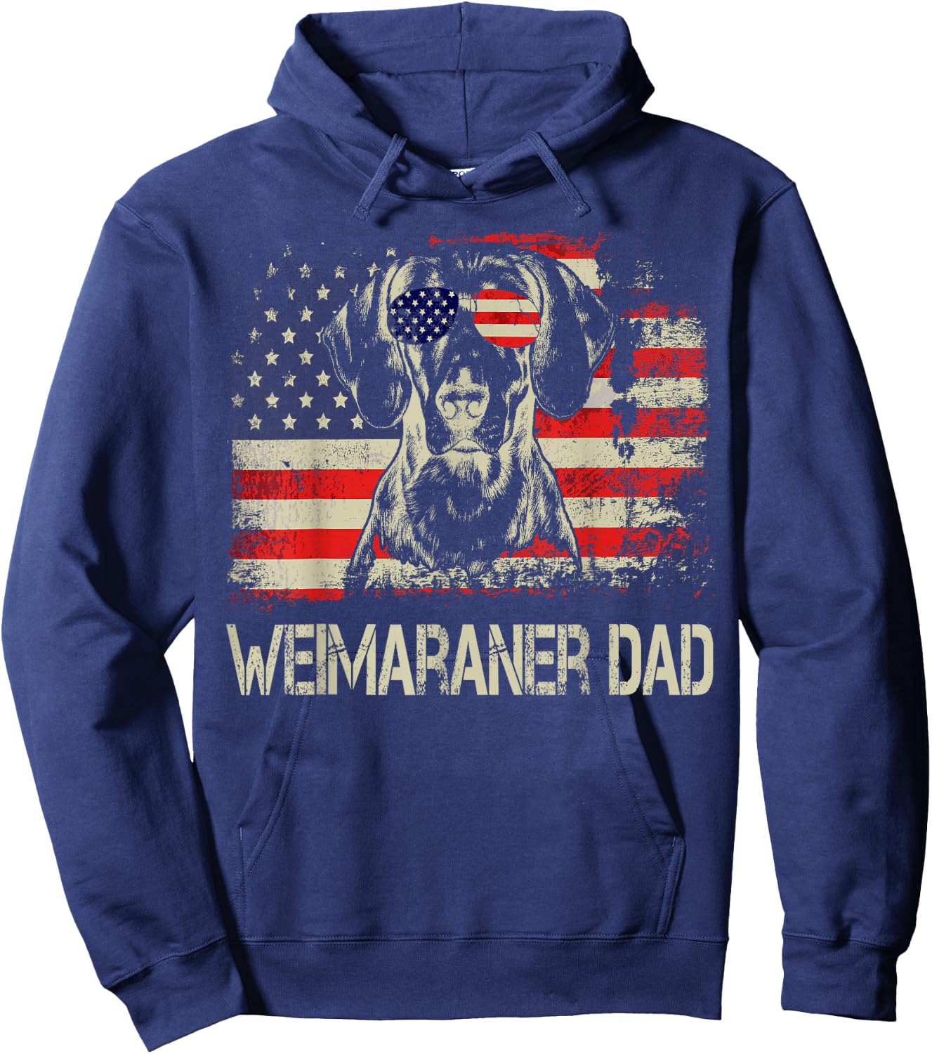 Weimaraner Dad for all who like dogs Hoodie - Hoodie | Navy
