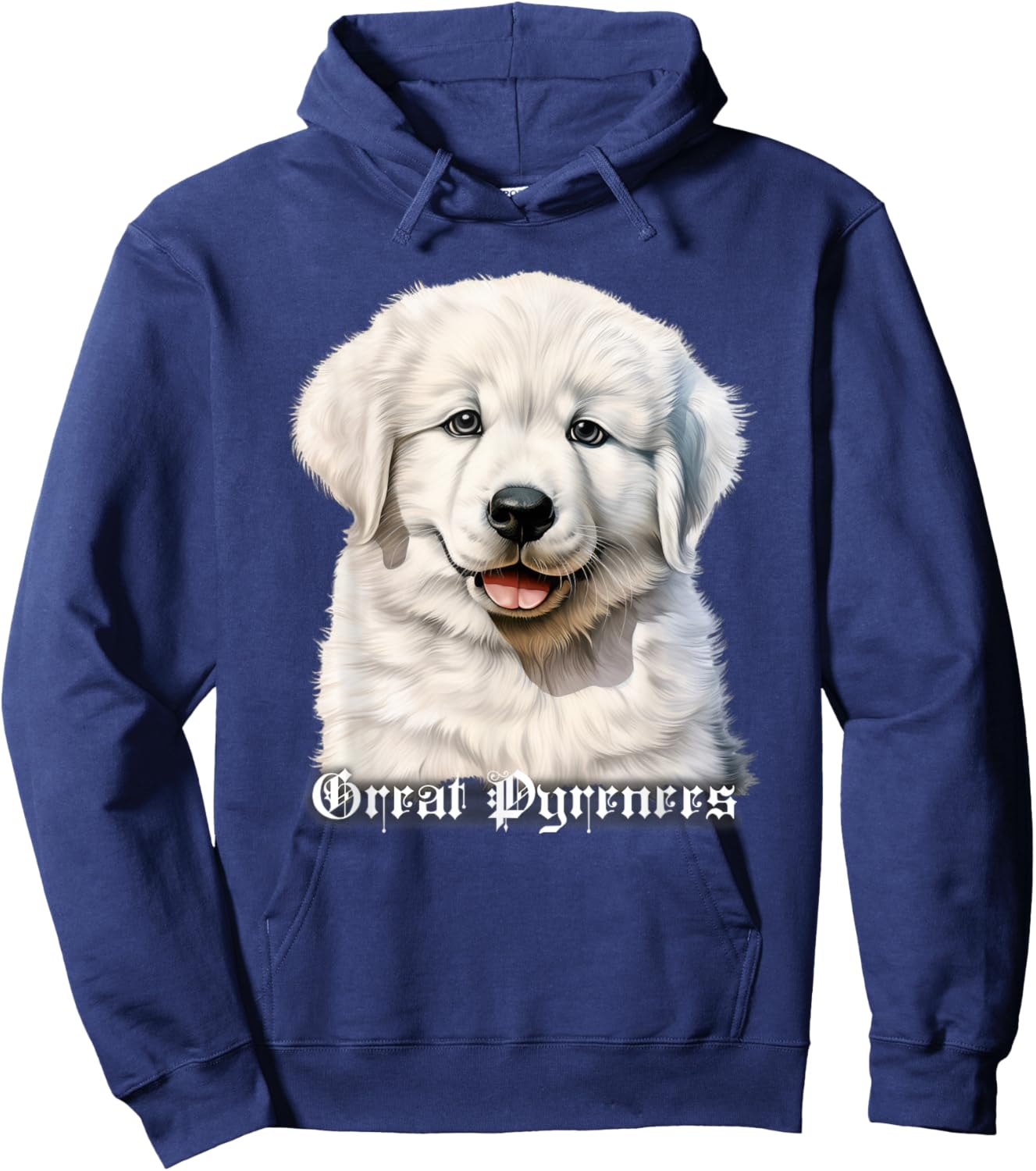 Great Pyrenees Dog x Puppy Hoodie - Hoodie | Navy