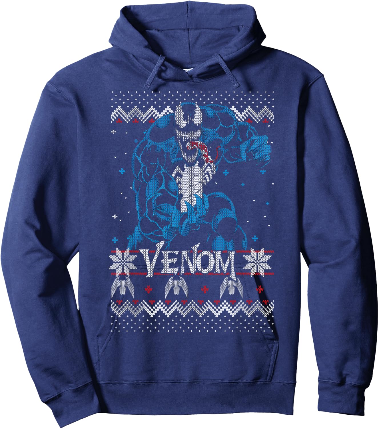 Marvel Christmas Venom Ugly Sweater Hoodie - Hoodie | Navy