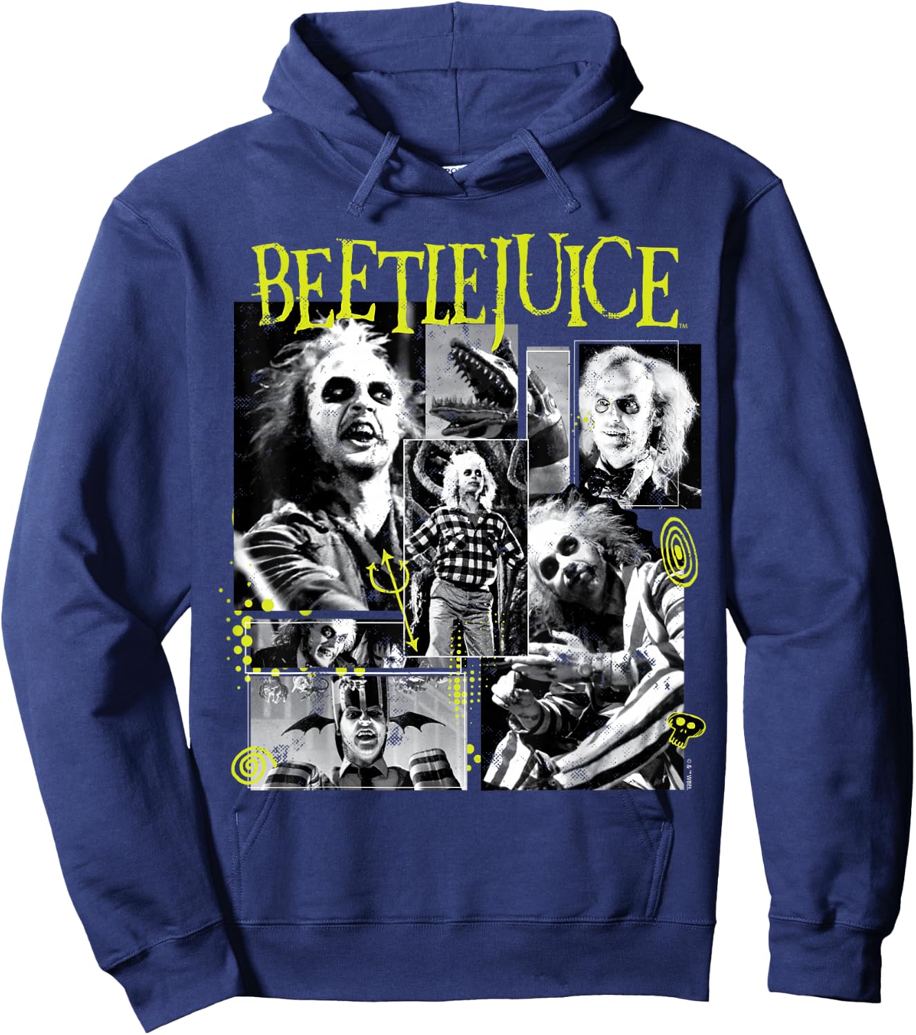 Beetlejuice - Character Collage Hoodie - Hoodie | Navy