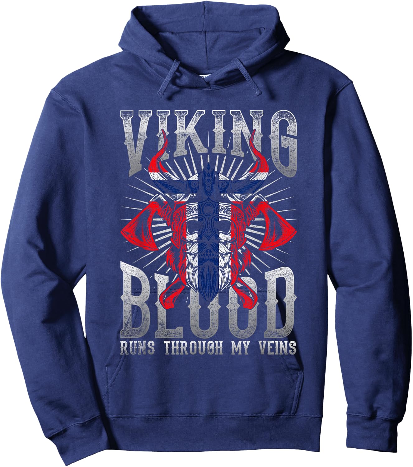 Viking Blood Norway Hoodie - Hoodie | Navy