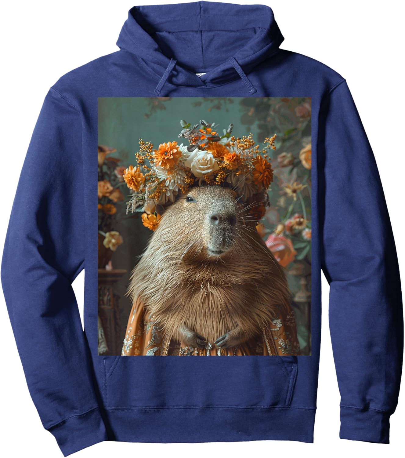 Funny Graphic Capybara Hoodie - Hoodie | Navy
