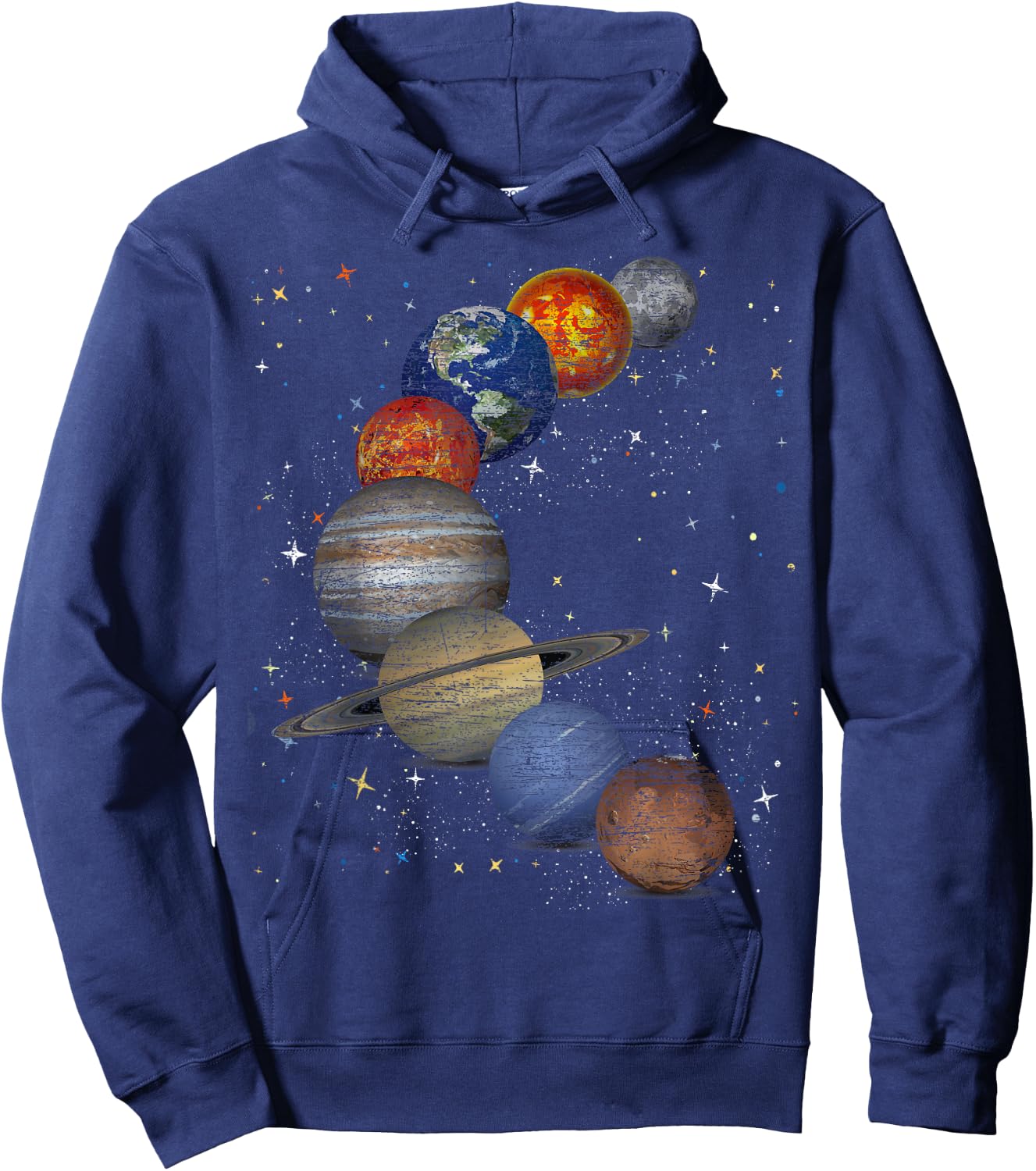 Galaxy Planets Sun Universe Outer Space Science Hoodie - Hoodie | Navy