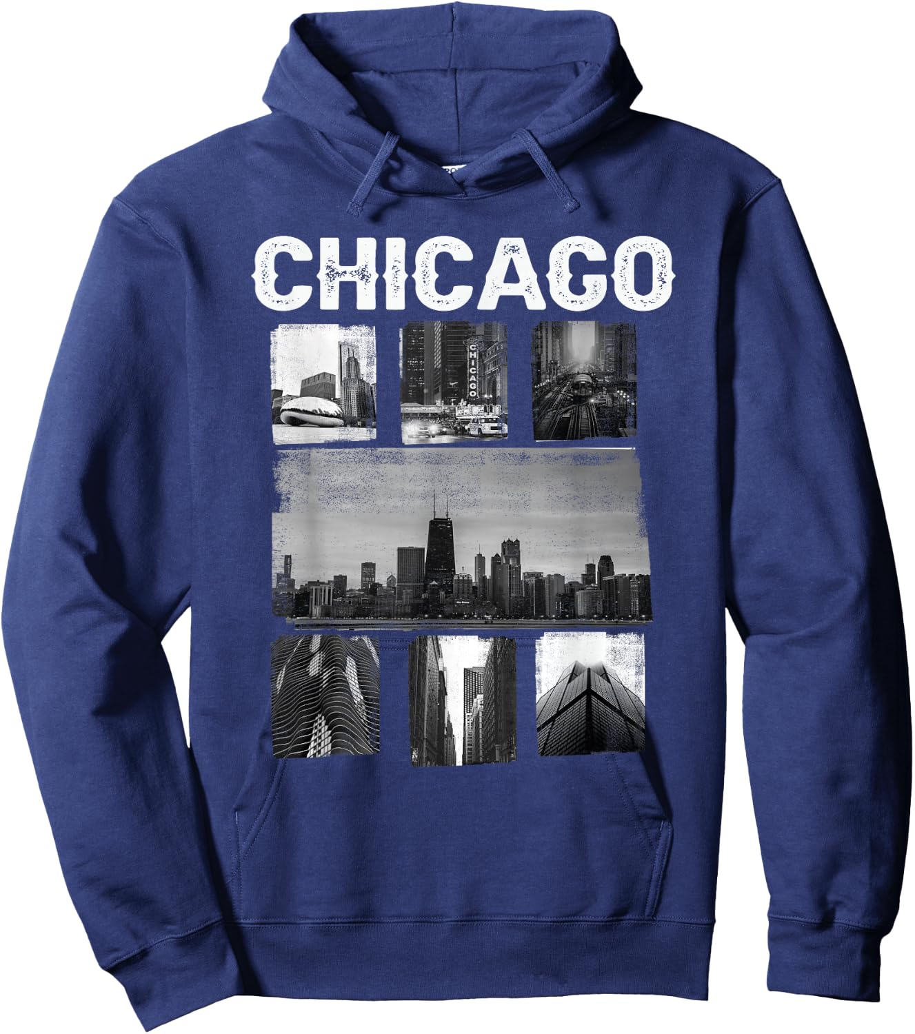 Illinois Chicago Skyline Chi Town Hoodie - Hoodie | Navy