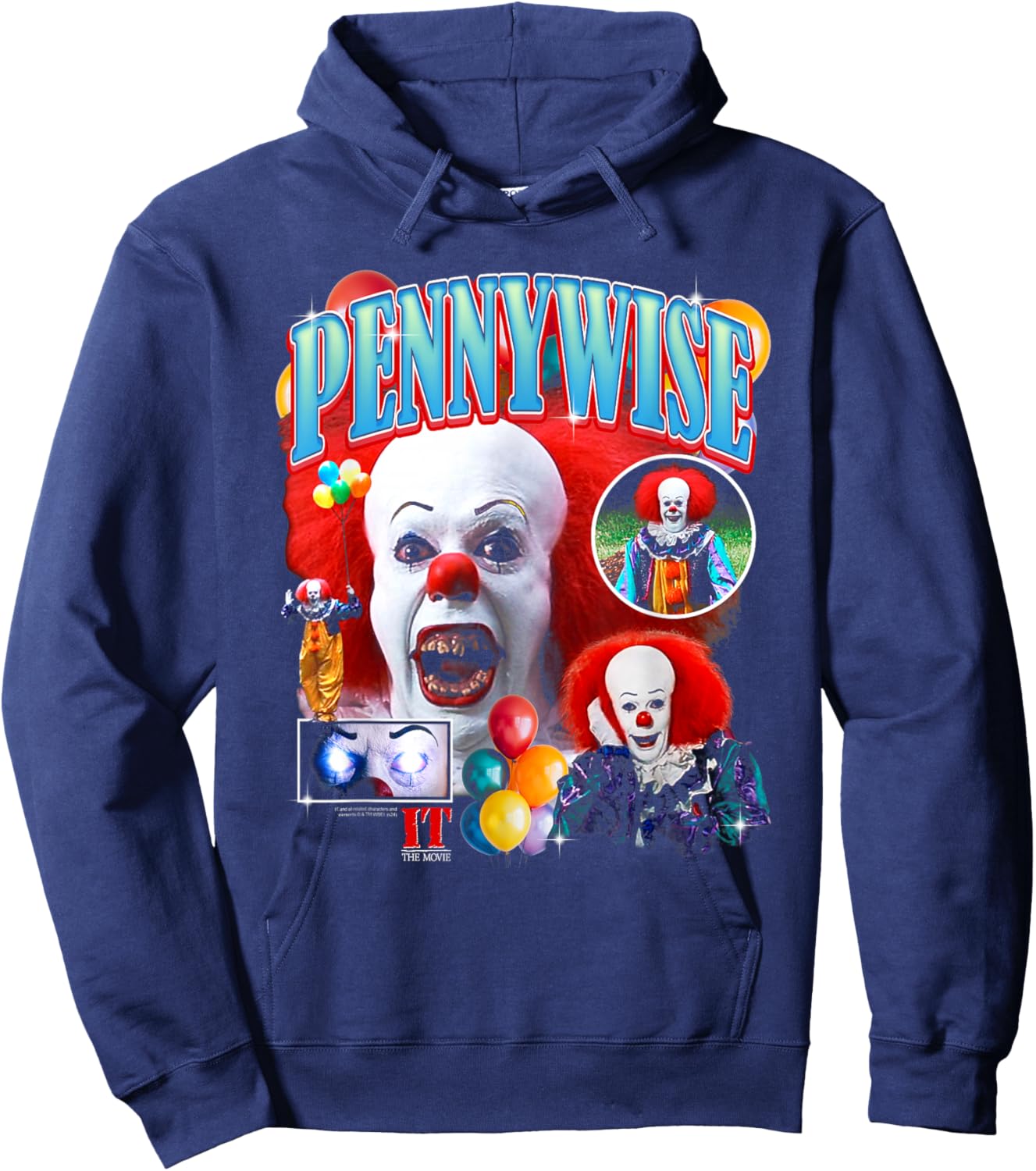 It Pennywise The Clown Collage Horror Hoodie - Hoodie | Navy