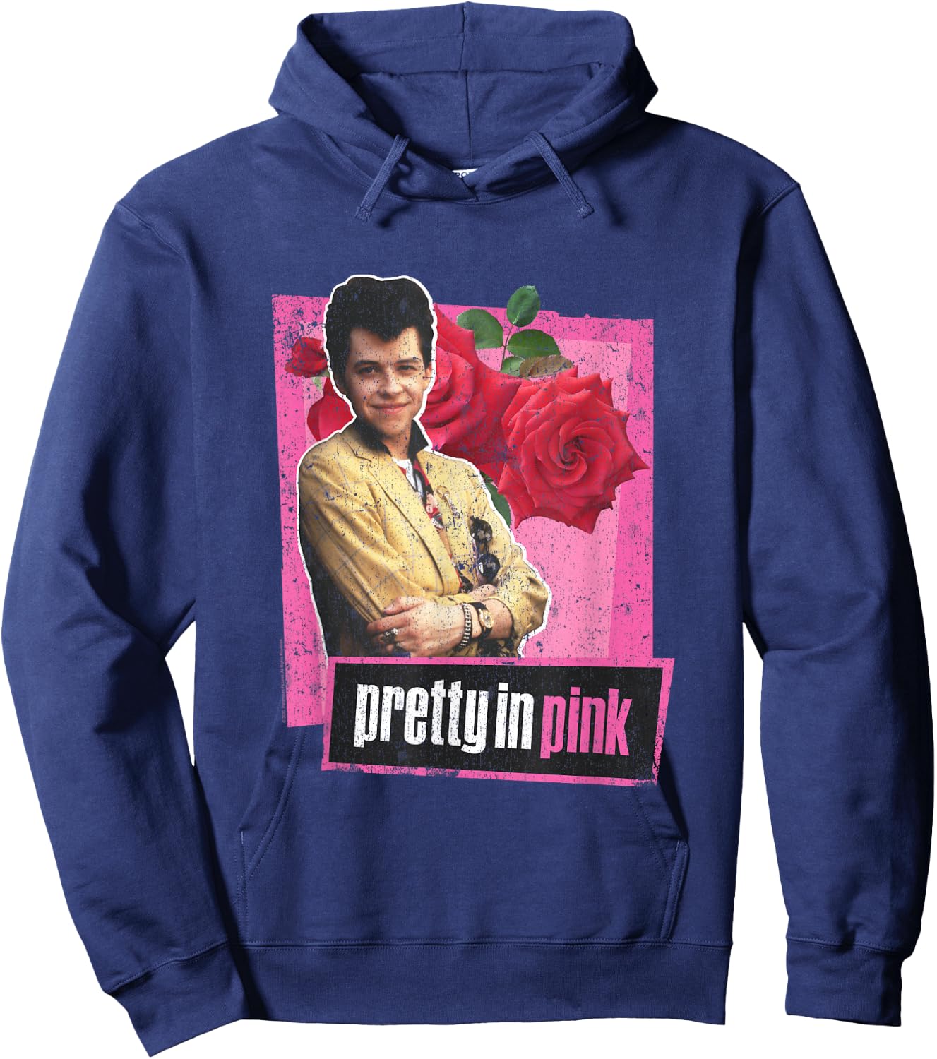 Pretty in Pink Duckie Rose Hoodie - Hoodie | Navy