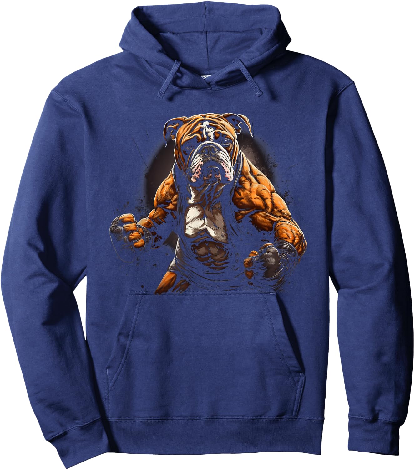 Bulldog Boxing Hoodie - Hoodie | Navy