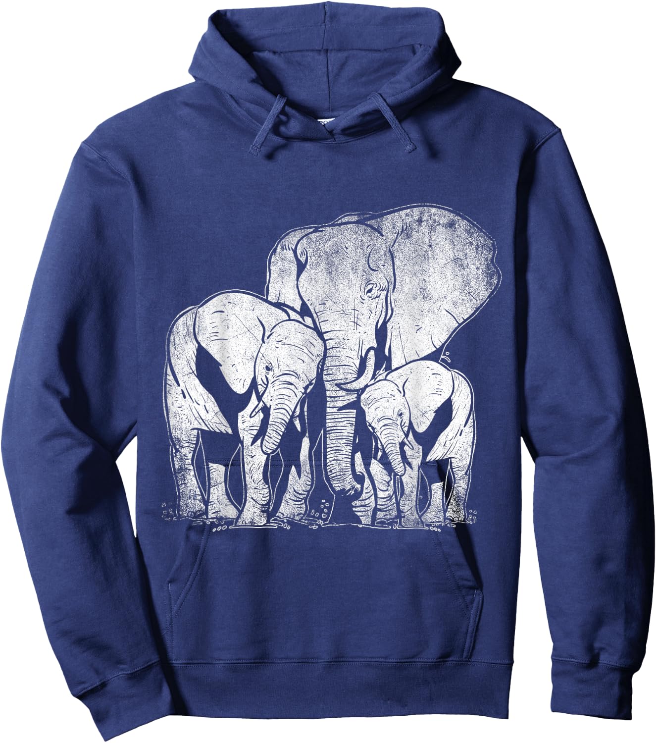 Elephant Family Elephant Hoodie - Hoodie | Navy