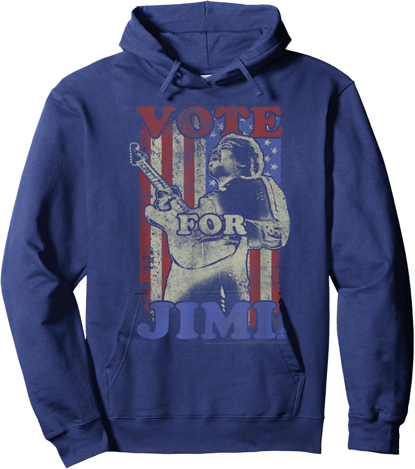 Jimi Hendrix Official Guitar Flag Vote for Jimi Hoodie - Hoodie | Navy