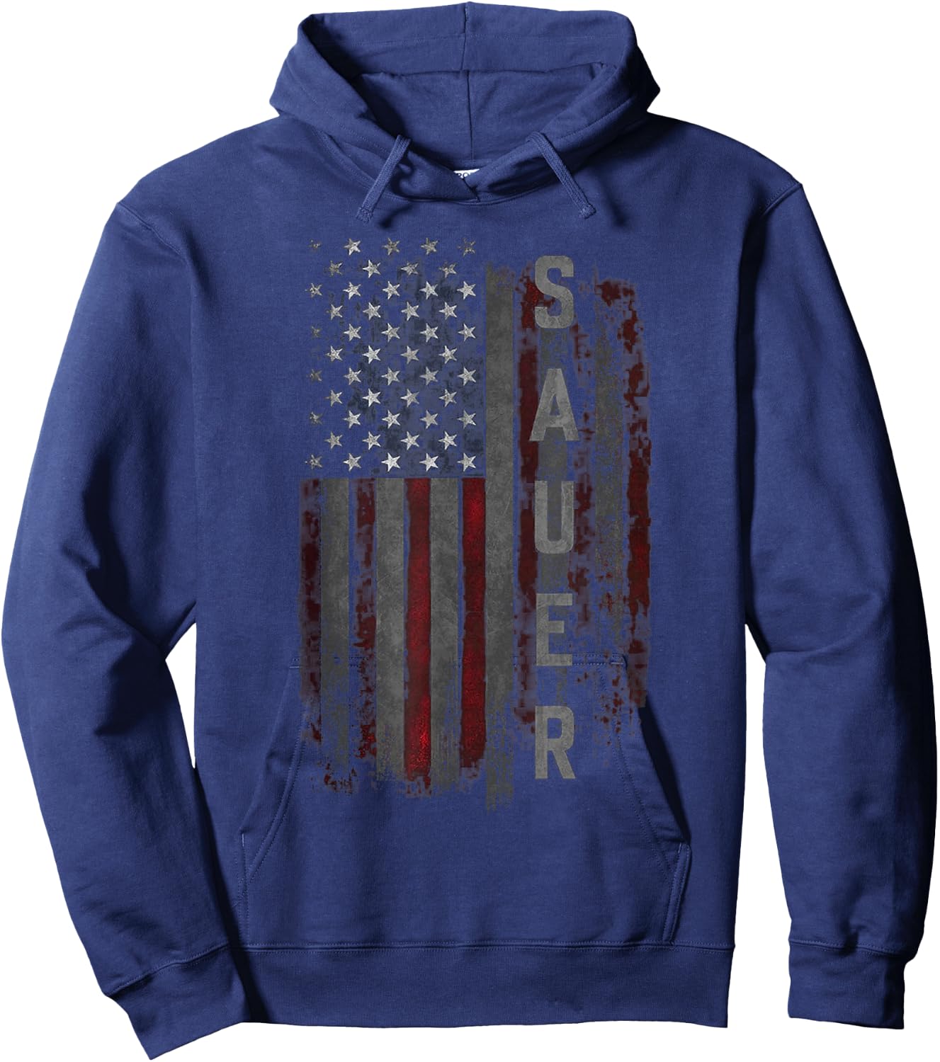 SAUER Family American Flag Hoodie - Hoodie | Navy