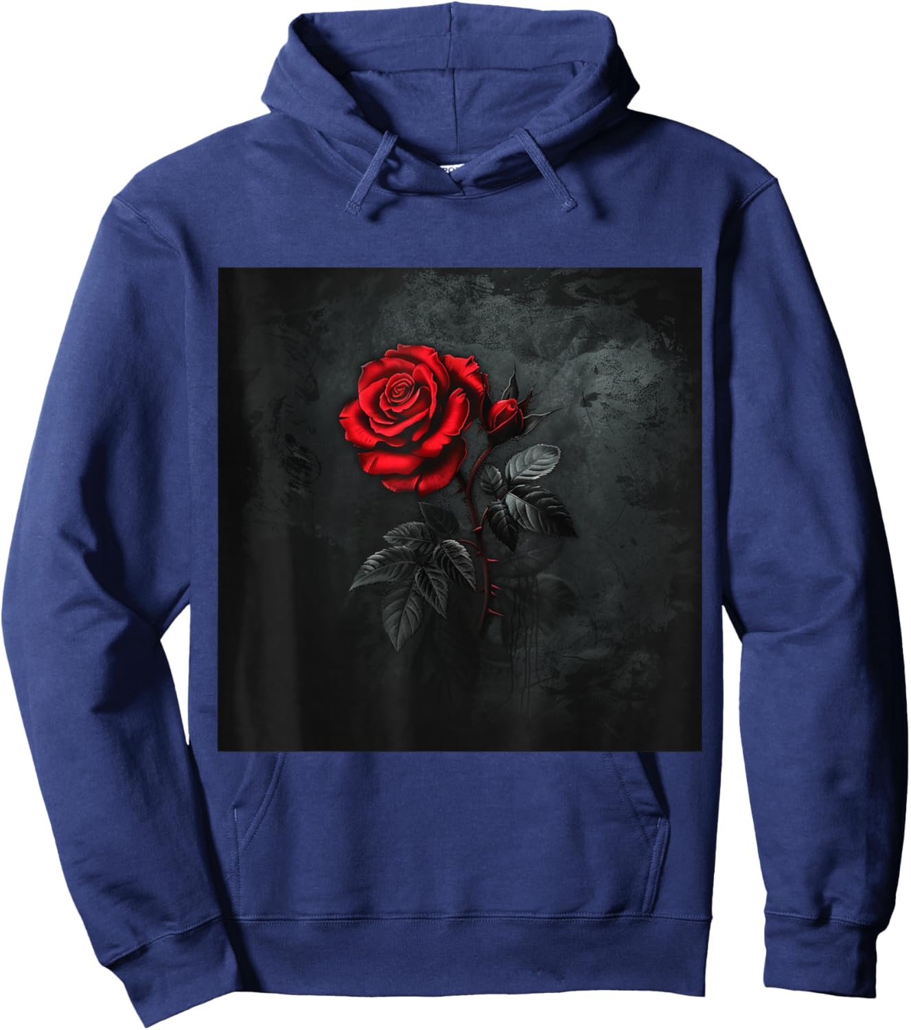 Vintage rose tattoo Hoodie - Hoodie | Navy