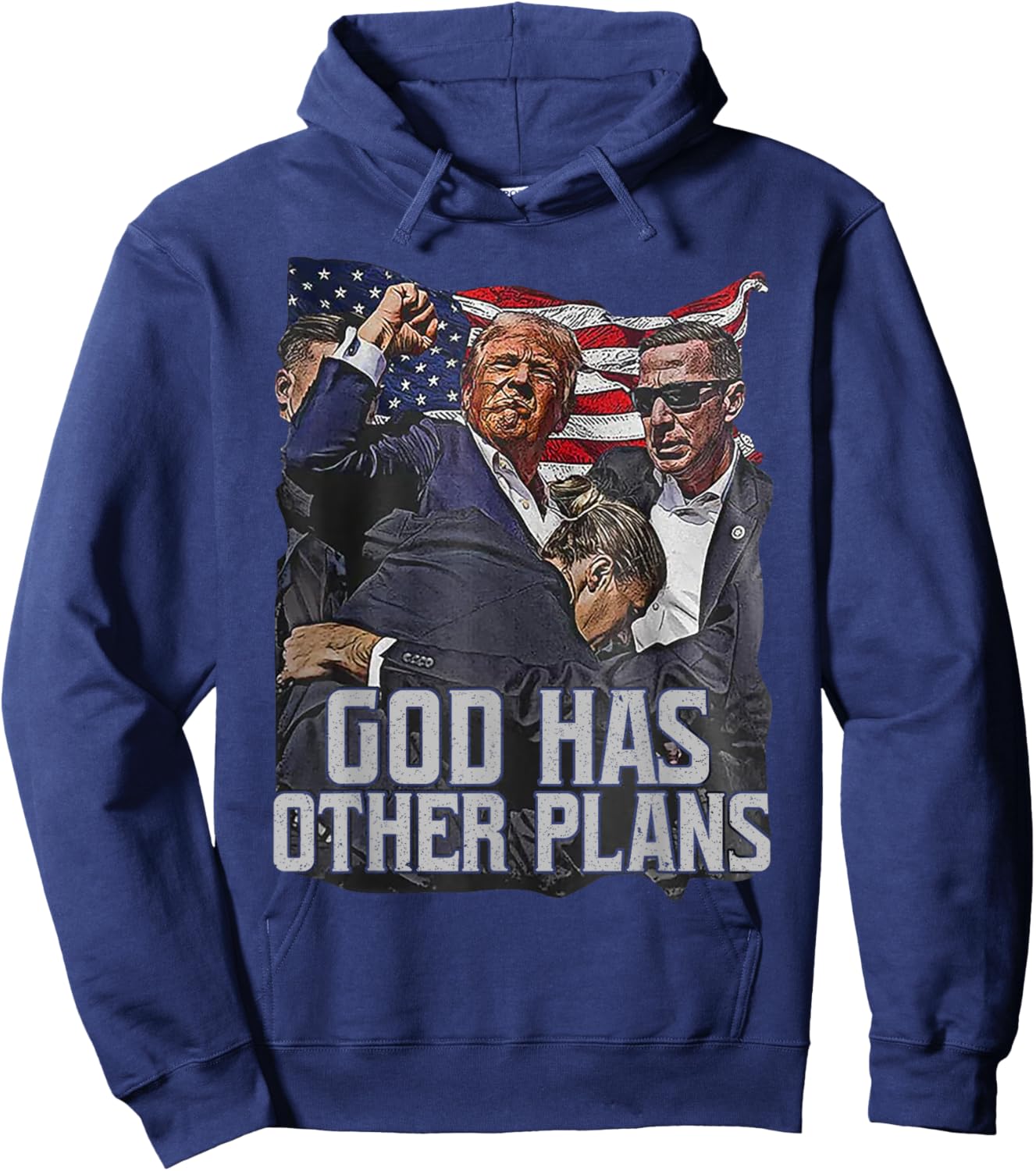 Trump God Has Other Plans Hoodie - Hoodie | Navy