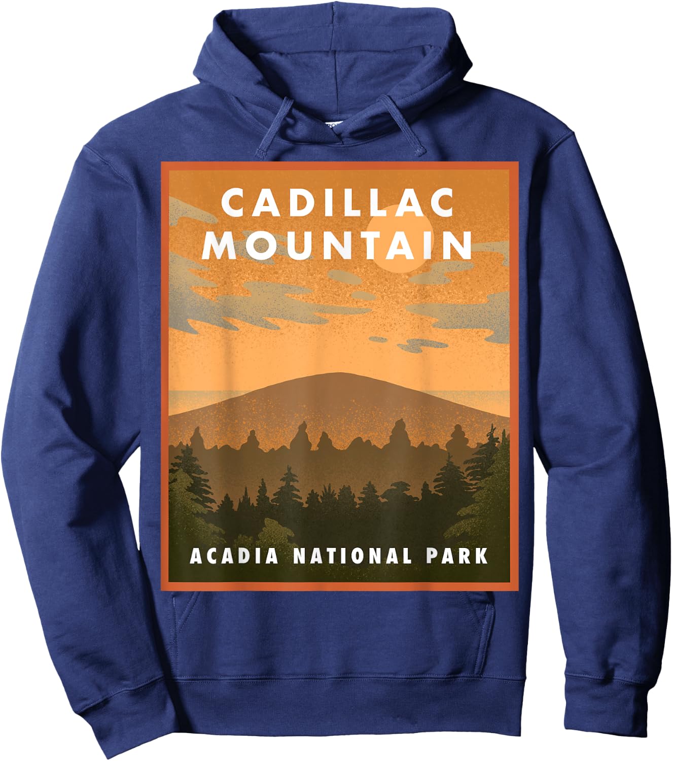 Cadillac Mountain Acadia National Park Hoodie - Hoodie | Navy